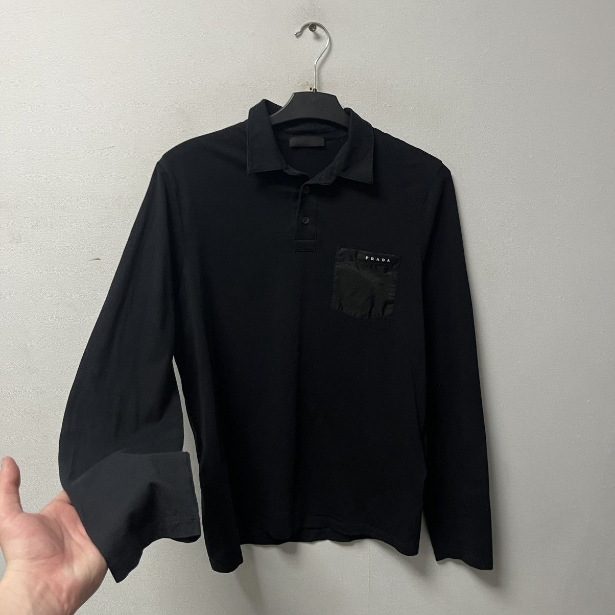 Prada Prada Red Tab Polo Longsleeve Size US M / EU 48-50 / 2 - 2 Thumbnail