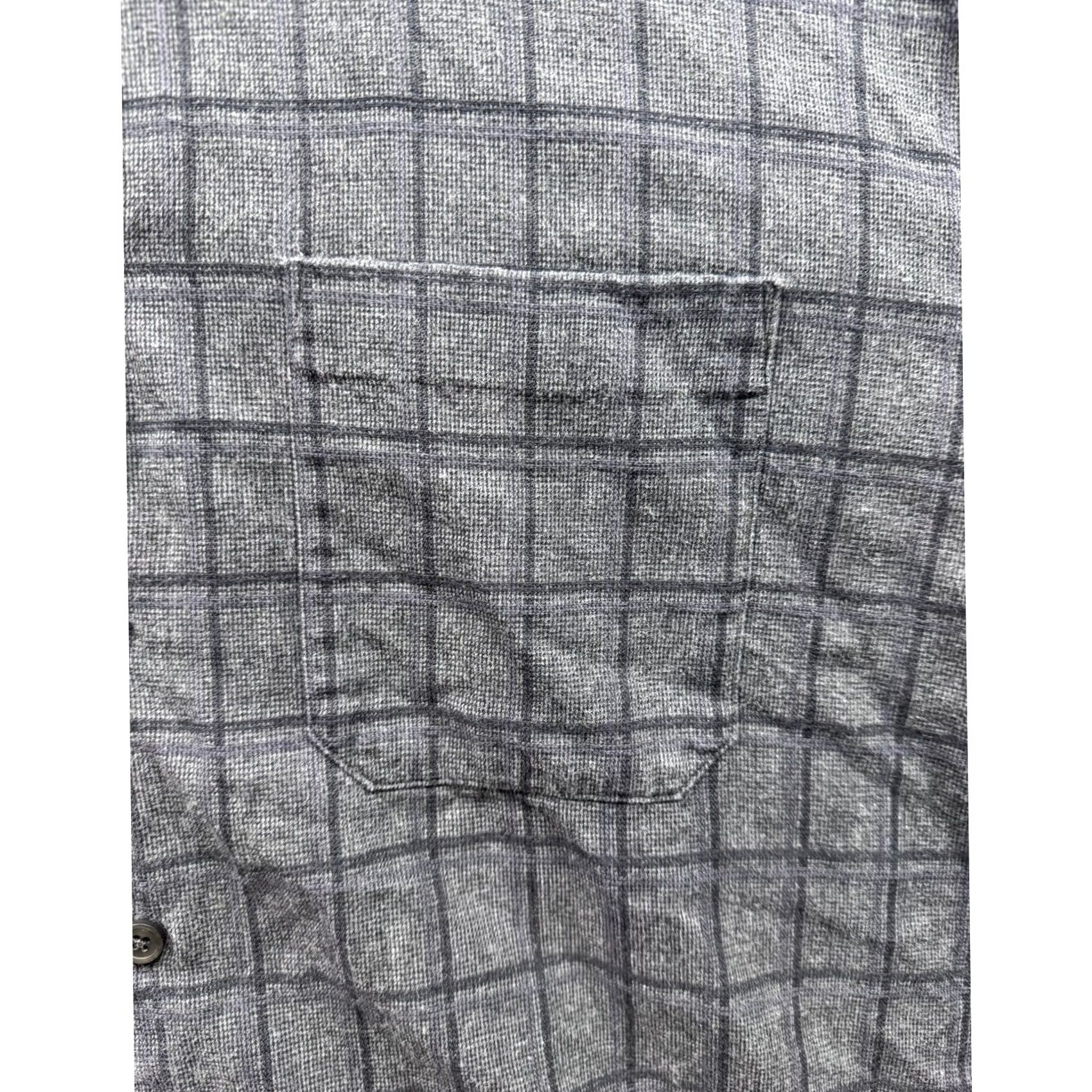 Perry Ellis Perry Ellis Mens XL Gray Plaid Button-Down Shirt 100 Cotton Long Sleeve Casual Size US XL / EU 56 / 4 - 3 Thumbnail