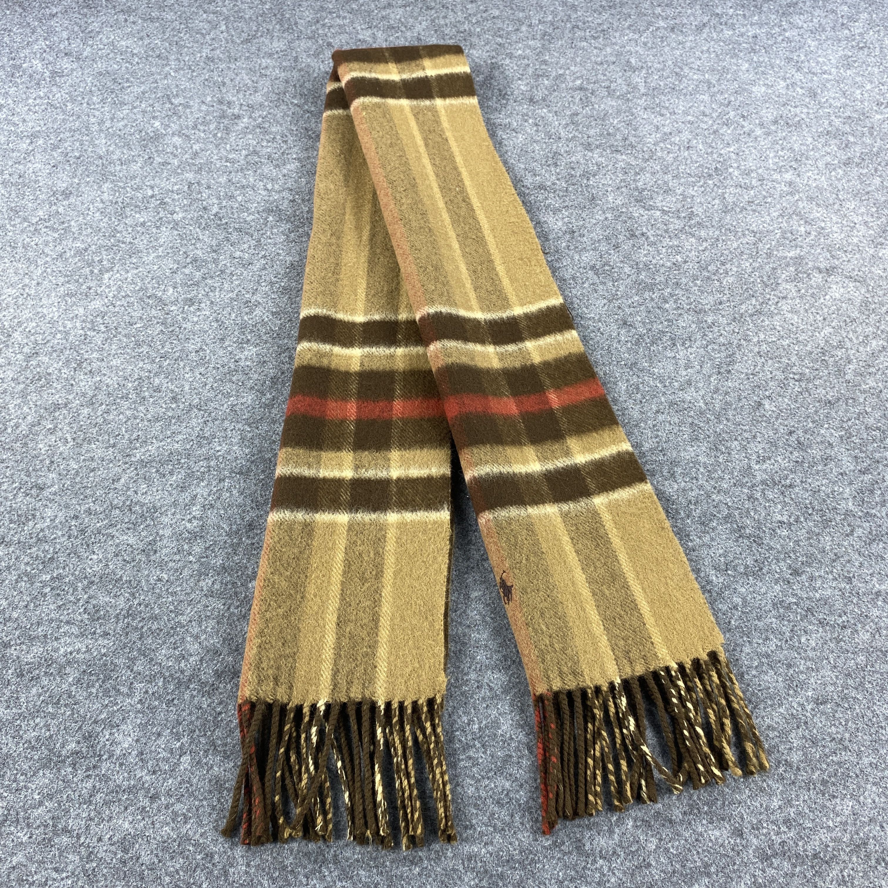 Polo Ralph Lauren × Vintage GF10615 Polo Ralph Lauren Scarf Neck Wear Muffler Nova Check Size ONE SIZE - 1 Thumbnail