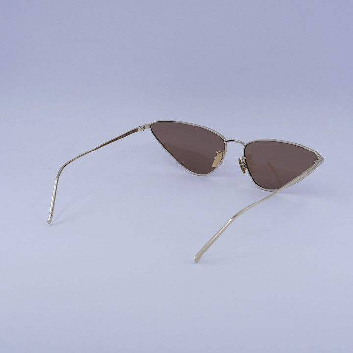Saint Laurent Paris Saint Laurent SL487 003 Sunglasses Gold Cat Eye Frame, Brown Size ONE SIZE - 11 Thumbnail