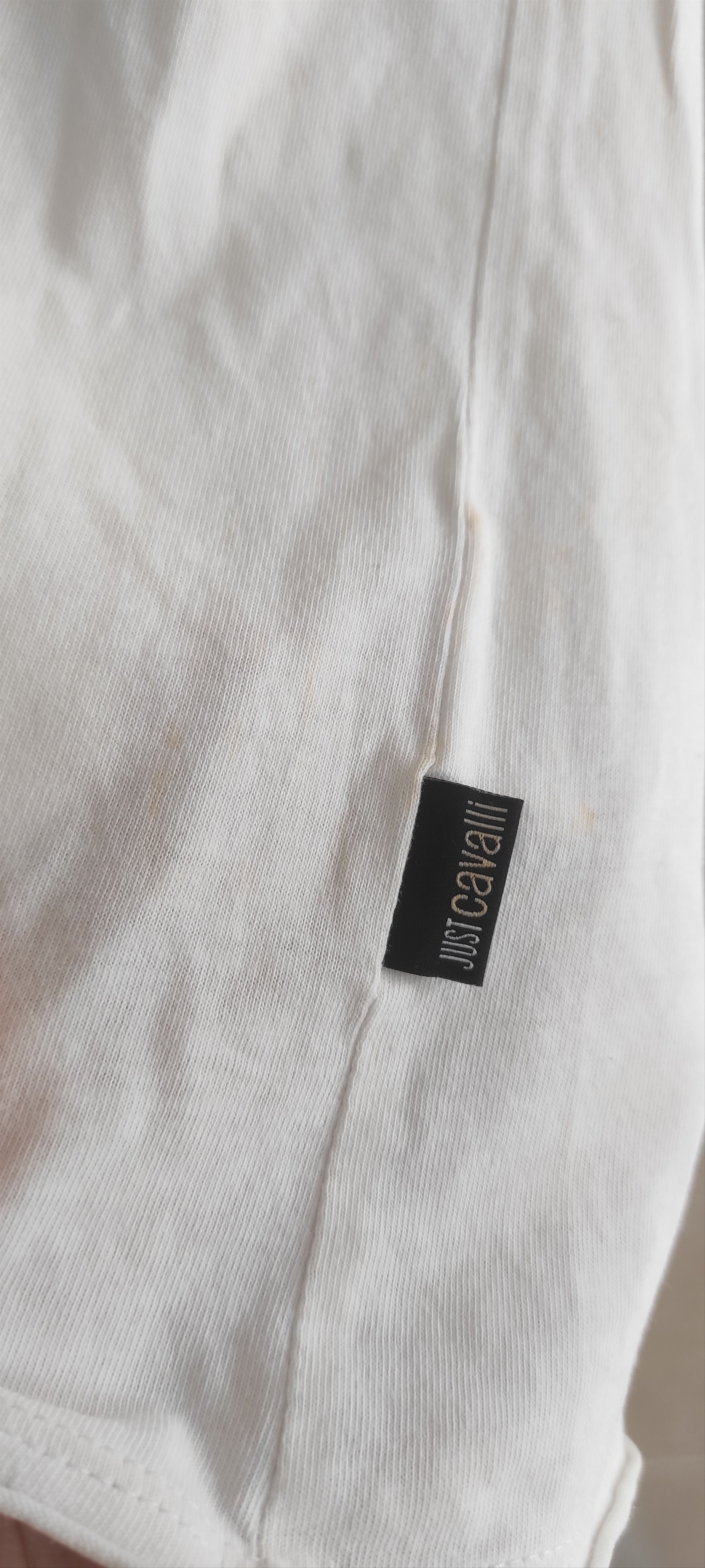 Just Cavalli Just Cavalli White Gold Printed Cotton Roundneck T-Shirt Size M / US 6-8 / IT 42-44 - 9 Thumbnail