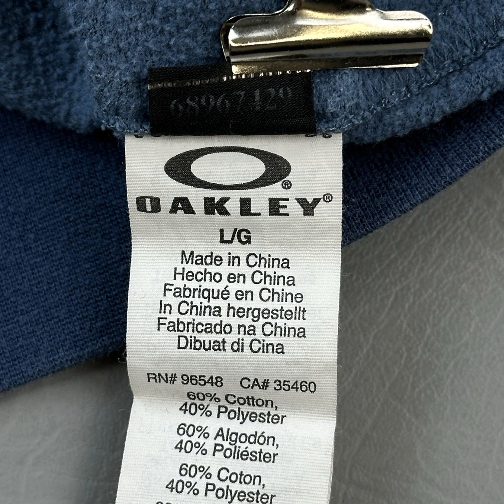 Oakley Oakley Hoodie Mens Large Blue Regular Fit Colorblock Raglan Pullover Outdoor Size US L / EU 52-54 / 3 - 6 Thumbnail