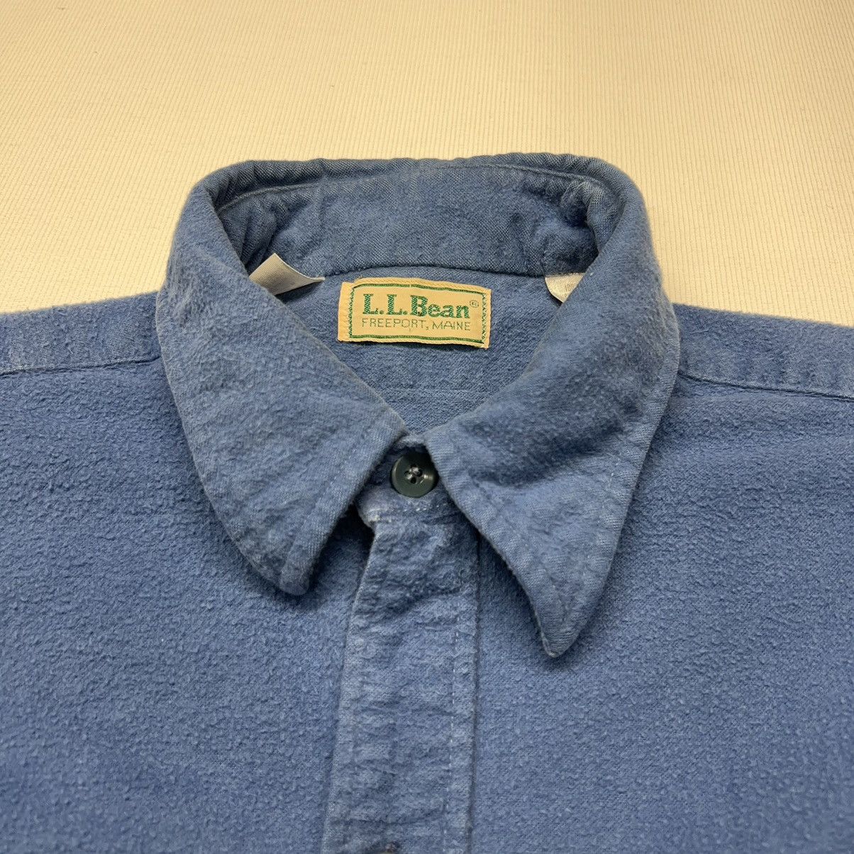 L.L. Bean × Vintage VTG LL Bean Flannel Shirt Blue Chamois Cloth Button Up Retro Size US M / EU 48-50 / 2 - 4 Thumbnail