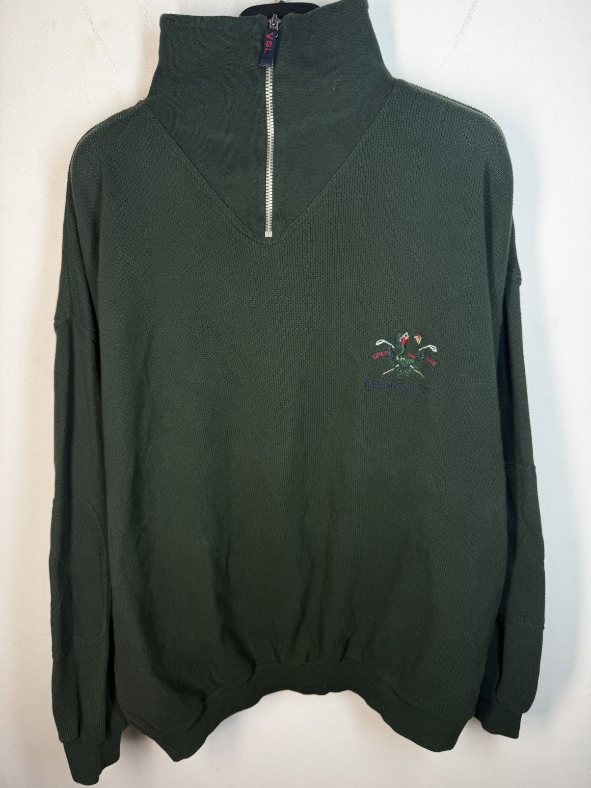 Yves Saint Laurent 90s YSL Sweatshirt 1/4 Quarter Zip Sweater Old Money Vintage Size US XL / EU 56 / 4 - 15 Thumbnail