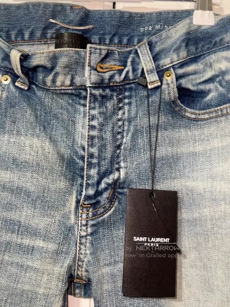 Saint Laurent Paris SLP Distressed Denim Jeans Size 30. Size US 30 / EU 46 - 5 Thumbnail