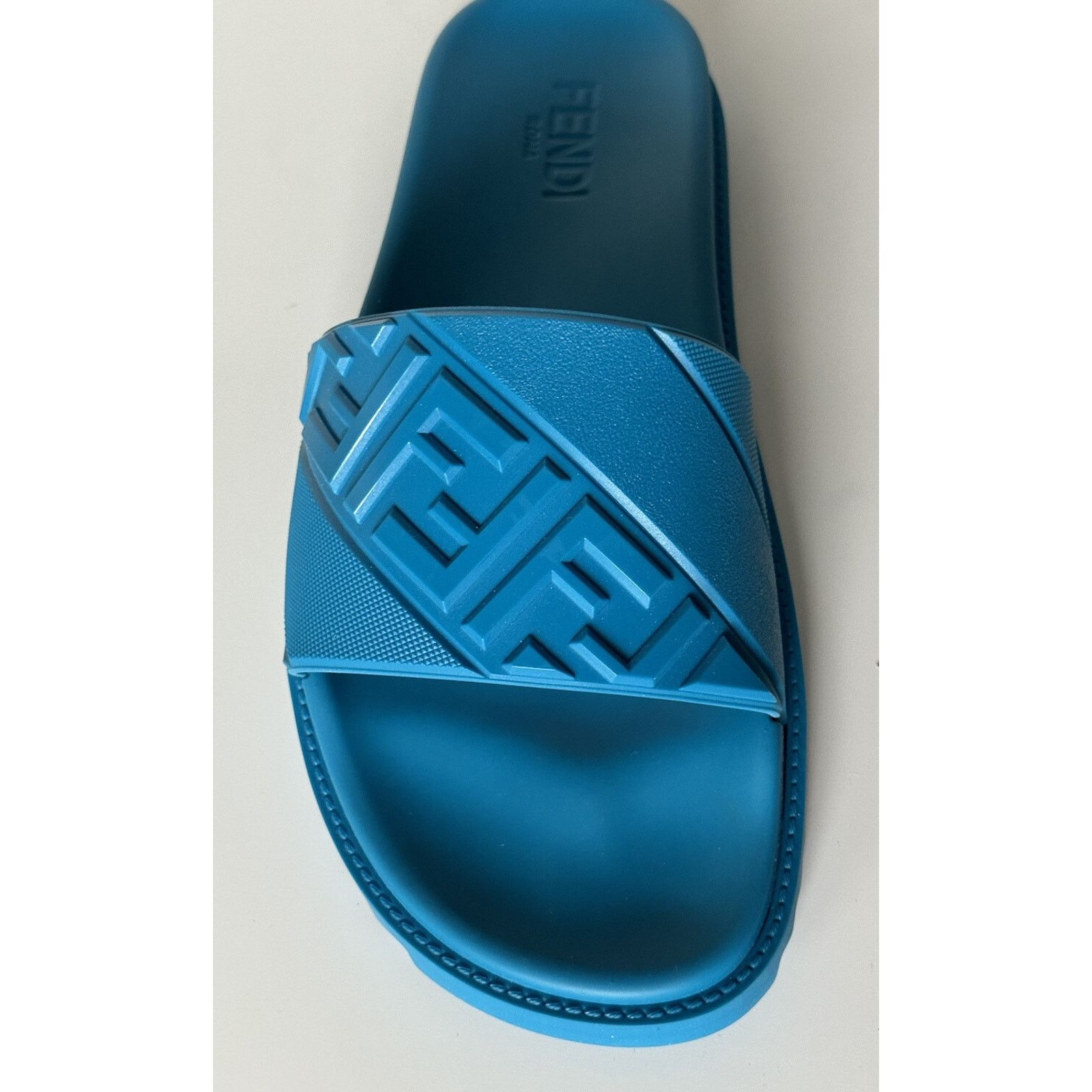 Fendi Fendi Men's FF Rubber Sandals Cyber Blue 13 US/12 UK 7X1377 Size US 13 / EU 46 - 3 Thumbnail