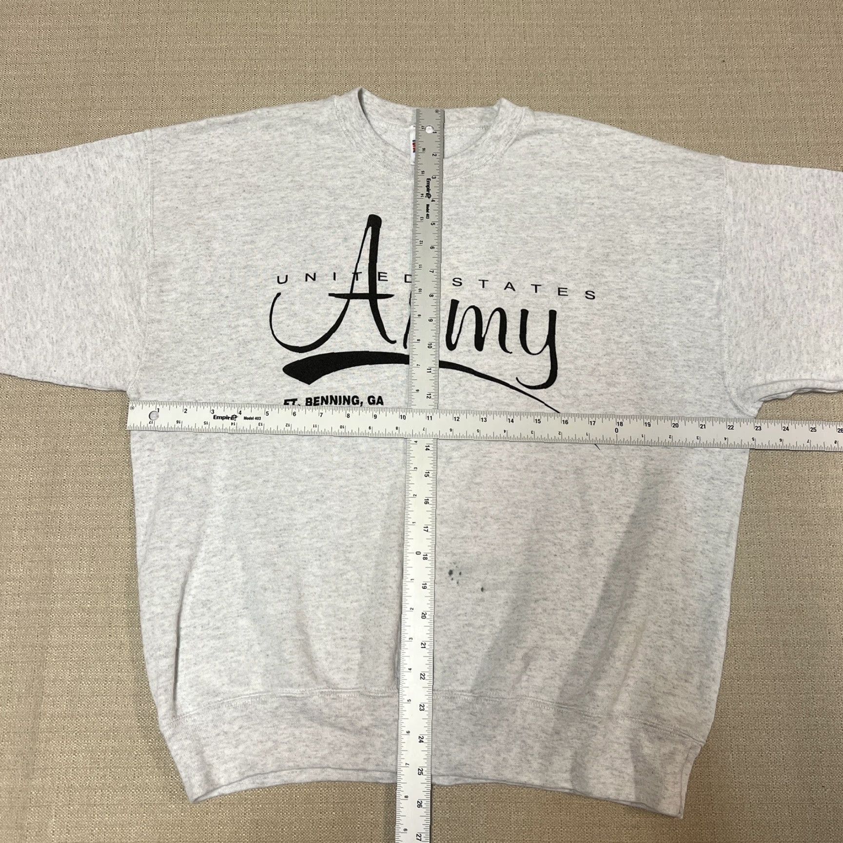 Vintage VINTAGE US Army Sweatshirt Mens L Pullover 90s Graphic Print Gray Crewneck Fleece size L Mens Size US L / EU 52-54 / 3 - 3 Thumbnail