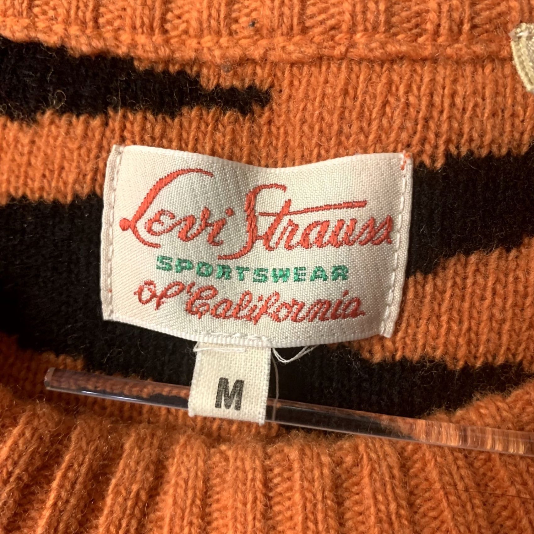 Levi's LEVI'S Size M Orange Black Zig Zag Wool Polyamide Crew-Neck Pullover Mens Pullover Zig Zag Pattern Wool / Polyamide Crew-Neck Orange Black Size US M / EU 48-50 / 2 - 5 Thumbnail