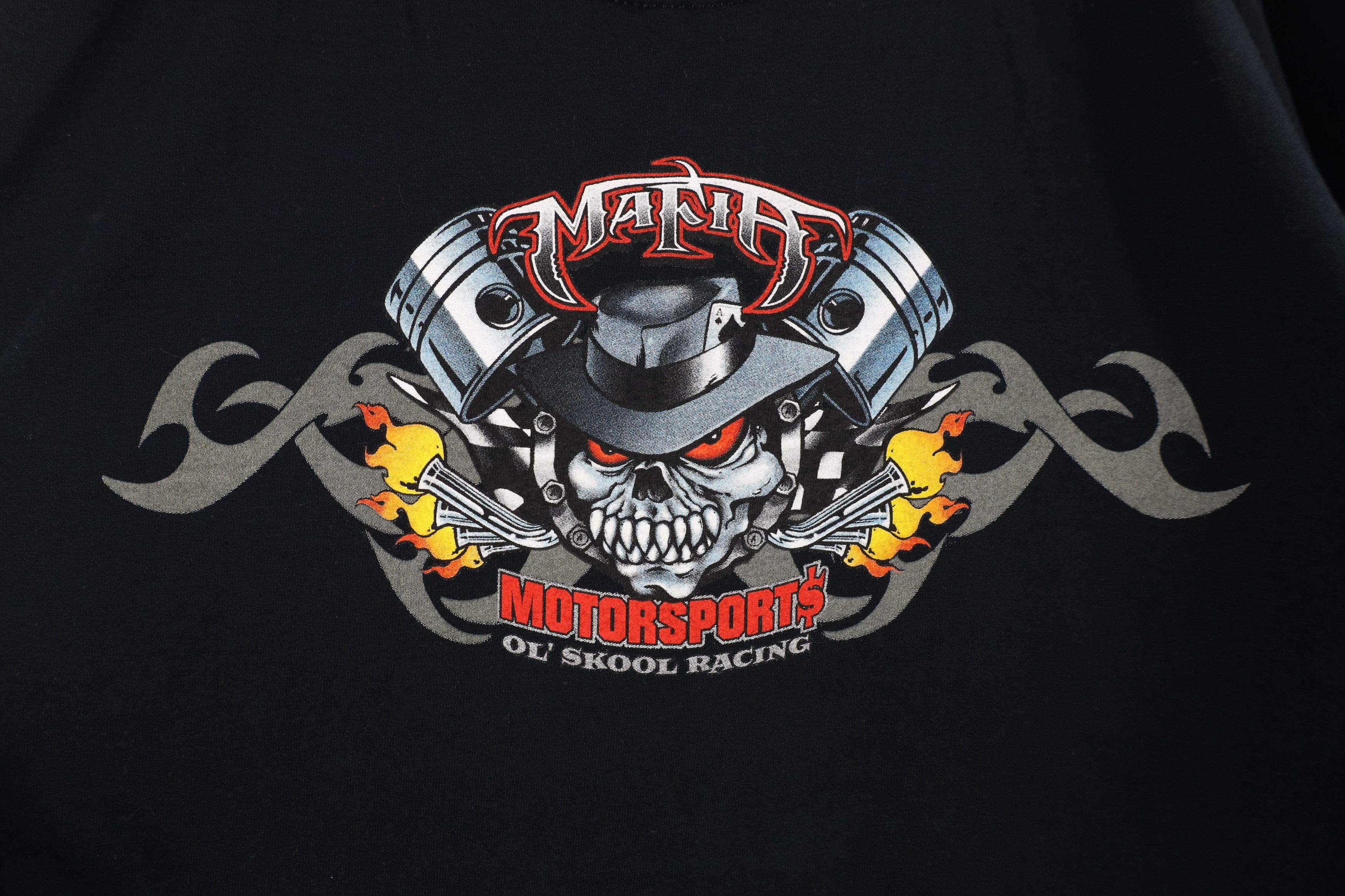 Vintage Vintage Y2K Mafia Motorsports Tribal Racing Skull T-Shirt Size US XXL / EU 58 / 5 - 4 Thumbnail