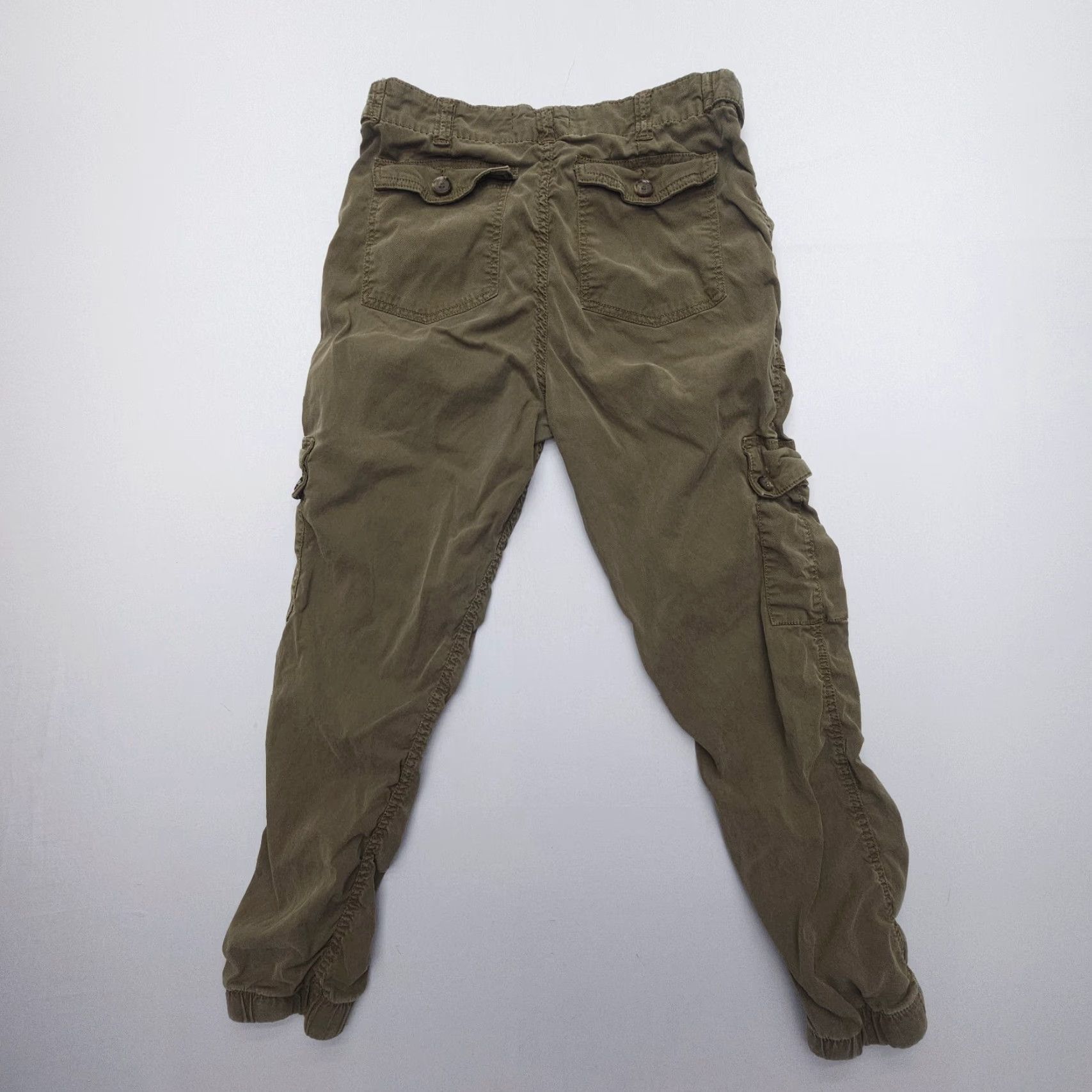 Anthropologie Anthropologie Cargo Jogger Pants Womens 26 Green Army Travel Stretch Regular Twill Front Button Baggy? Size 26" / US 2 / IT 38 - 2 Thumbnail