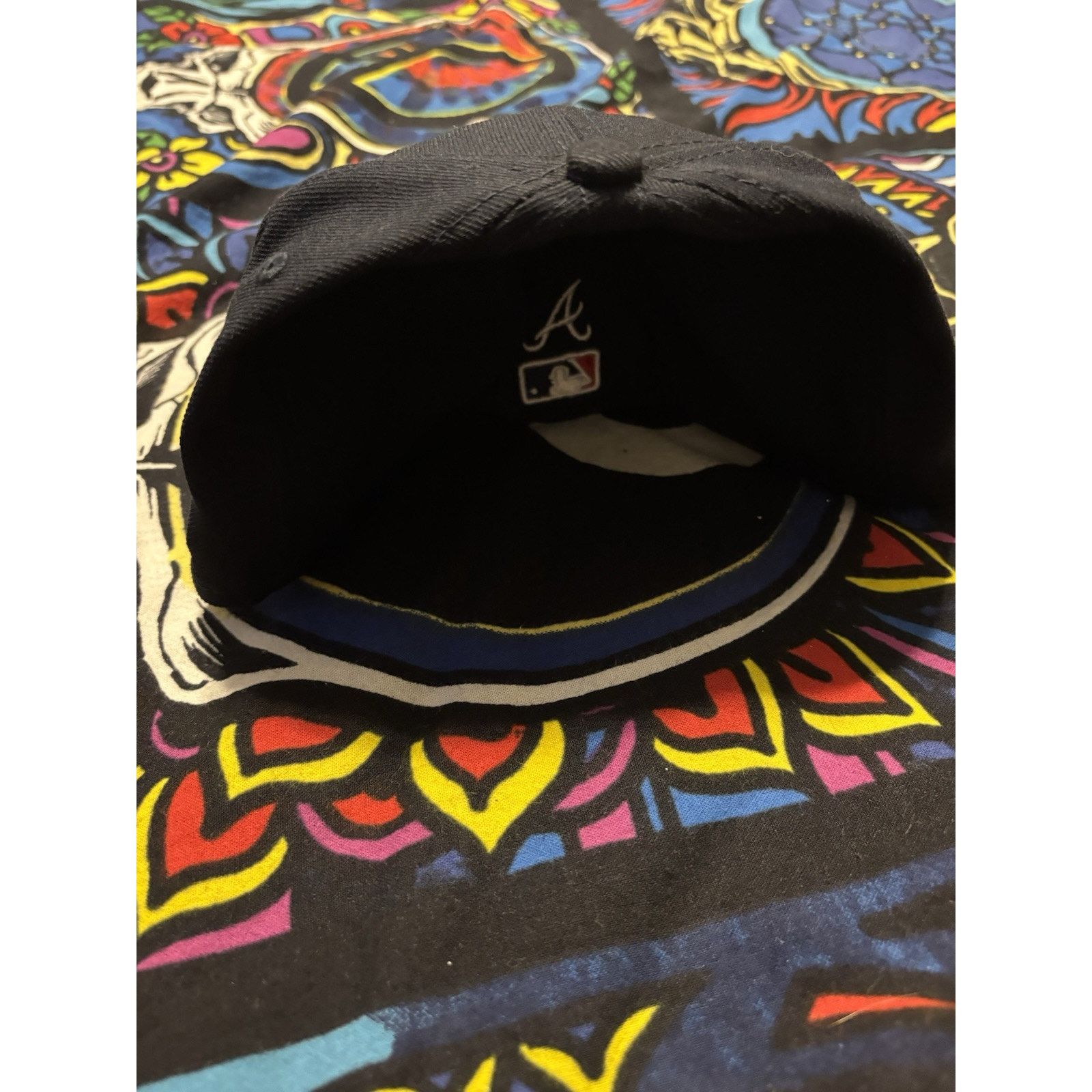 New Era Atlanta Braves Script New Era MLB Hat 7 5/8 Flex Fit Size ONE SIZE - 9 Thumbnail