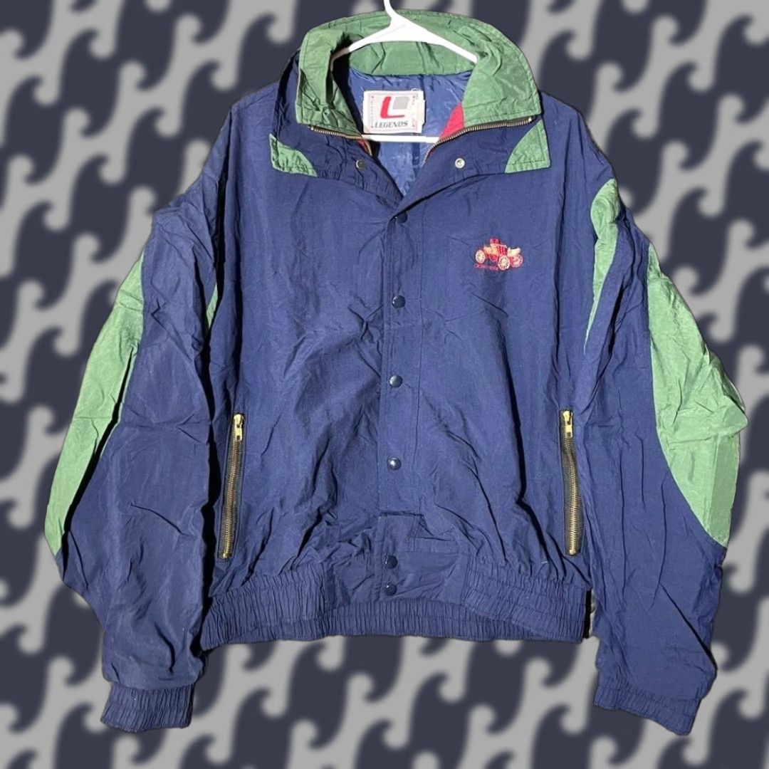 Vintage VINTAGE Legends Athletics Windbreaker Jacket Blue 90s Made in USA Men L Mens Size US L / EU 52-54 / 3 - 1 Thumbnail