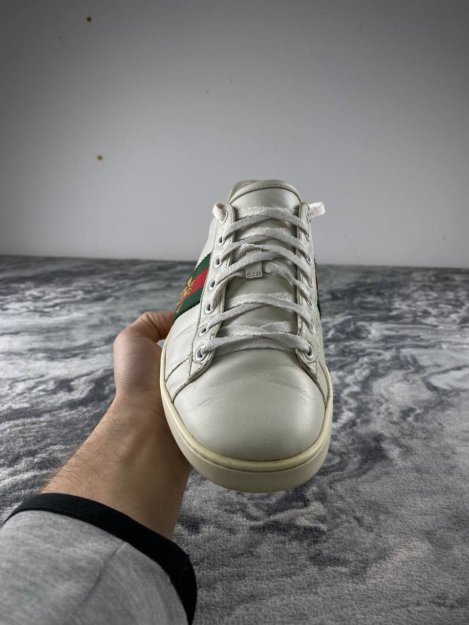 Gucci Gucci Ace Embroidered Bee Low-Top Sneakers Women Size 39 Size US 9 / IT 39 - 5 Thumbnail