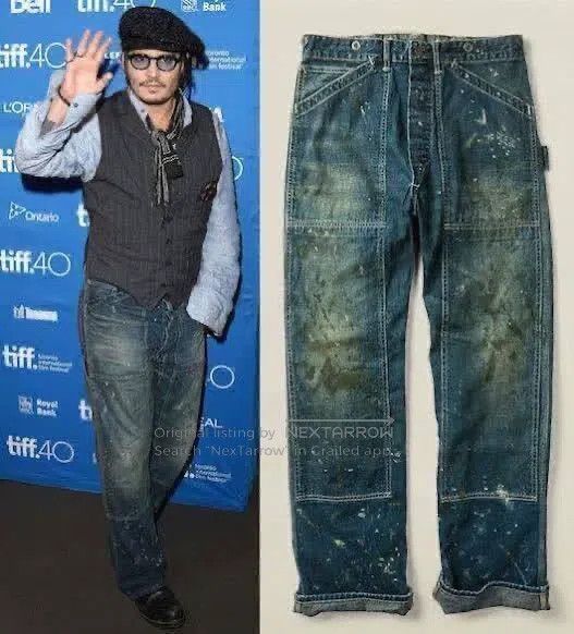 RRL Ralph Lauren RRL Ralph Lauren Depp style splashed ink Size US 32 / EU 48 - 1 Thumbnail
