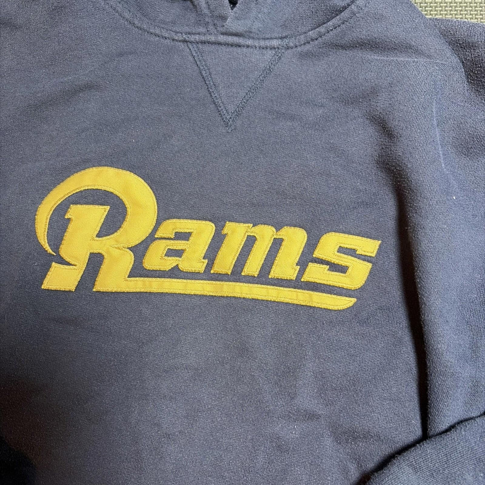 NFL NFL Team Apparel St. Louis LA Rams Navy Blue Gold Hoodie XL Size US XL / EU 56 / 4 - 2 Thumbnail