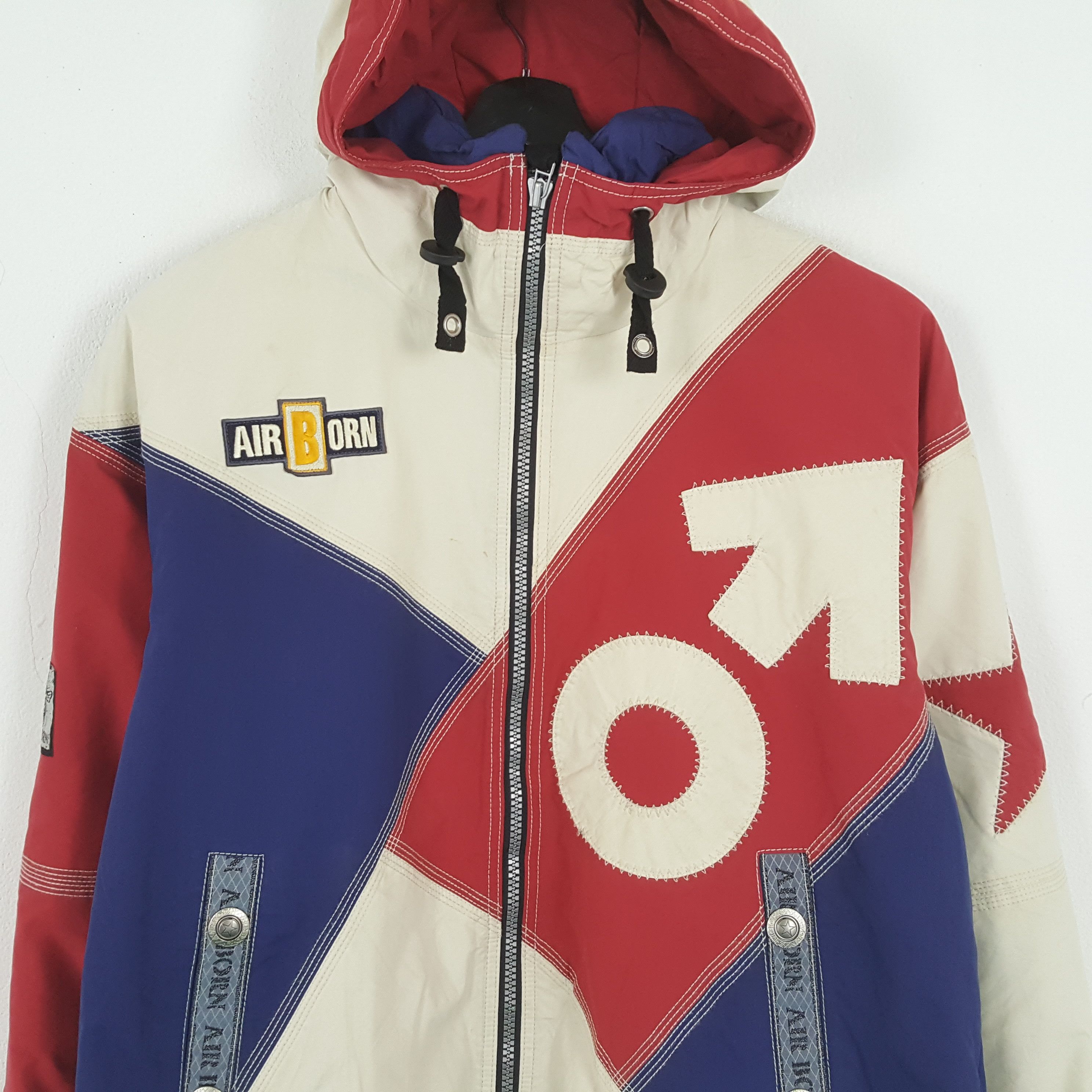 Japanese Brand × Vintage AIR BORN Rare Design Jacket Streetwear Size US XL / EU 56 / 4 - 4 Thumbnail