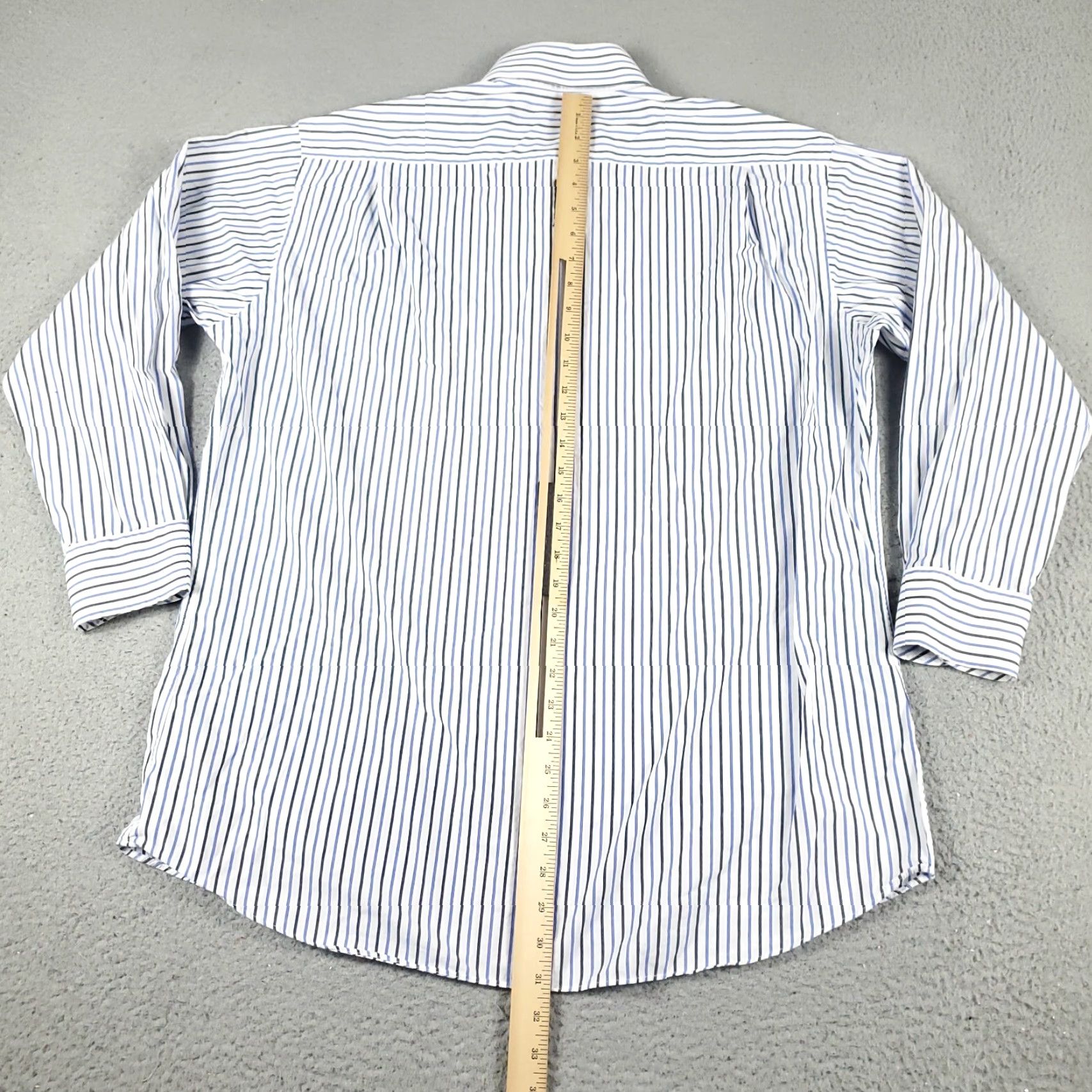 Tommy Hilfiger Tommy Hilfiger Shirt Mens Large Blue White Striped Casual Button Up Long Sleeve Size US L / EU 52-54 / 3 - 6 Thumbnail