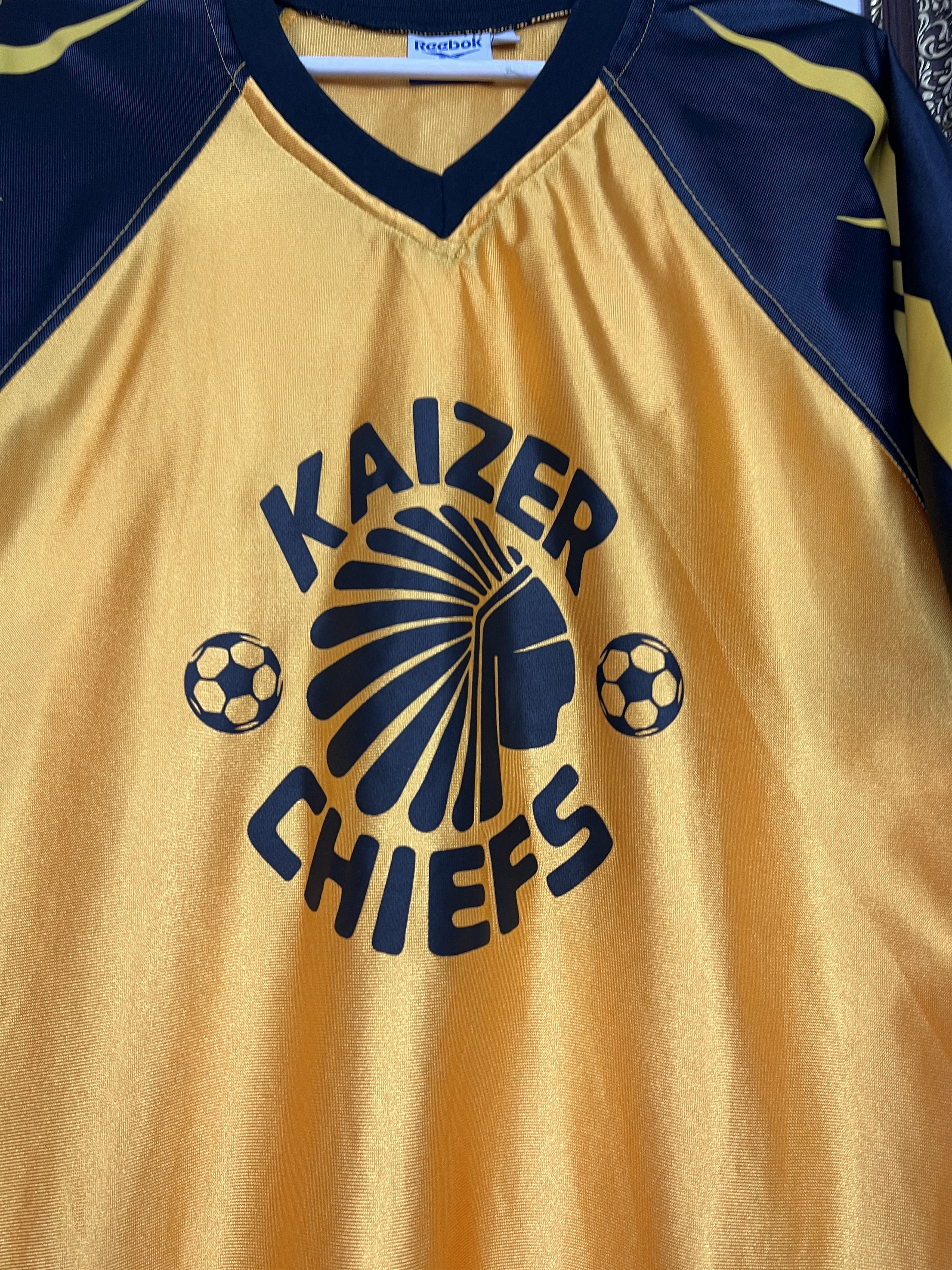 Reebok Vintage 90's Reebok Kaizer Chiefs Football Train Shirt Size US L / EU 52-54 / 3 - 3 Thumbnail