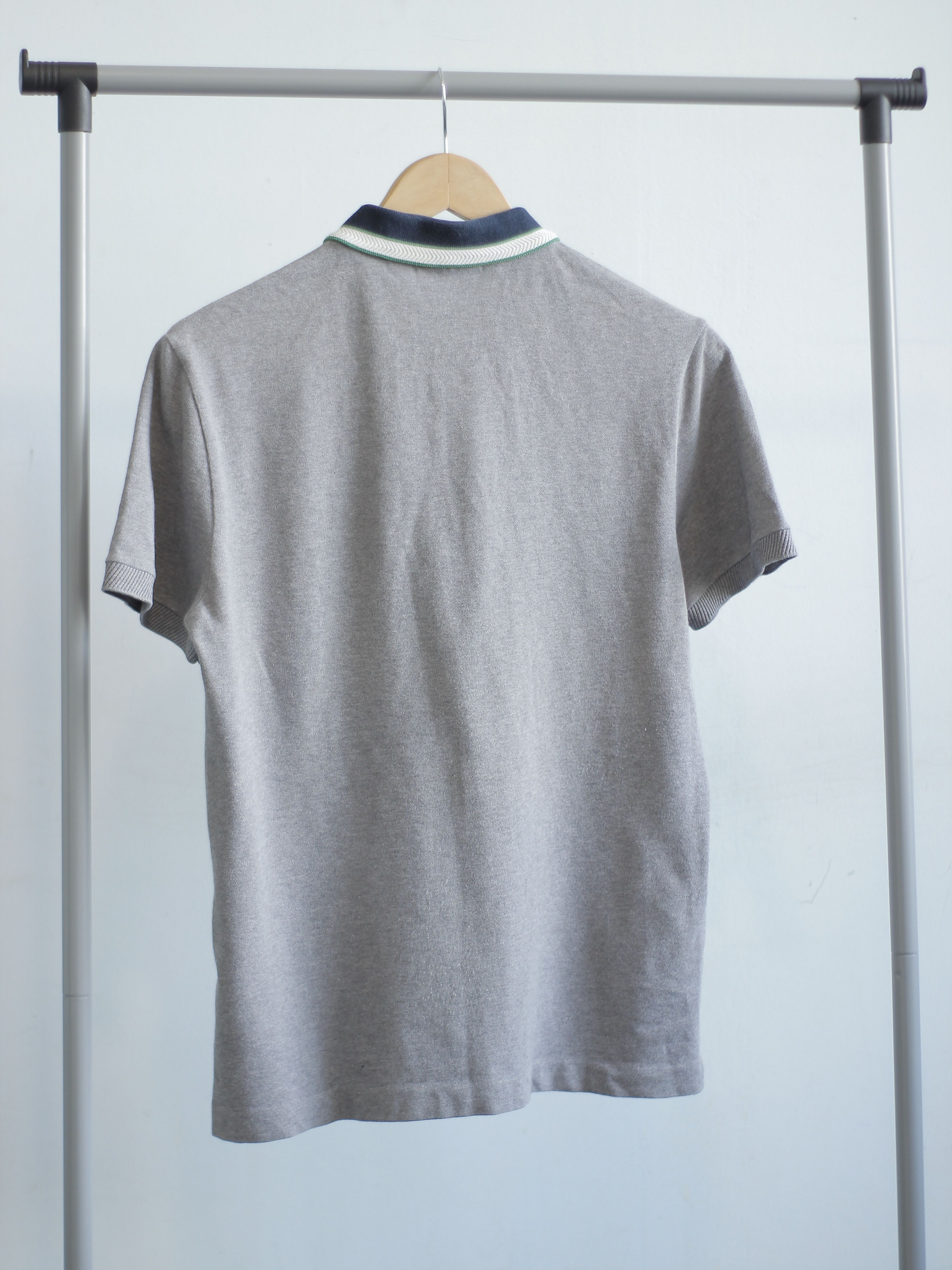 Lacoste Lacoste big logo crocodile 🐊 m s mens polo shirt gray Size US M / EU 48-50 / 2 - 9 Thumbnail