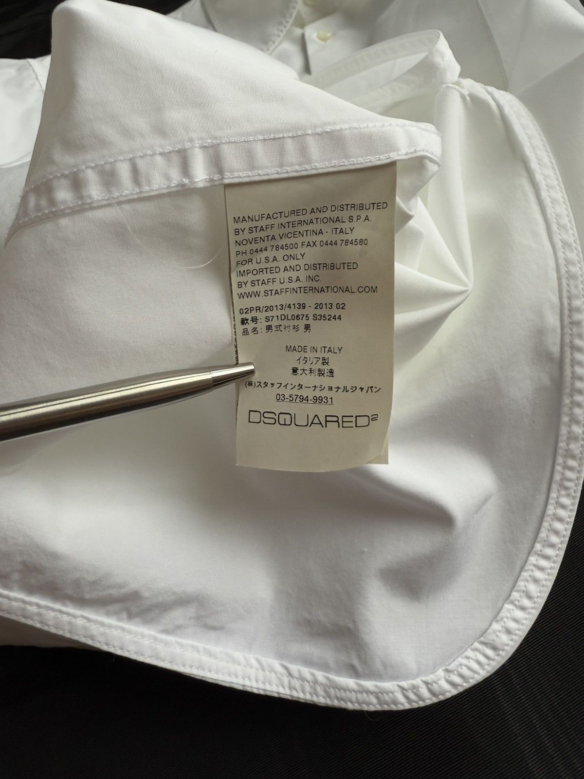 Dsquared2 FW13 Dsquared logo dinner dress shirt big collar rare 48 Size US M / EU 48-50 / 2 - 24 Thumbnail