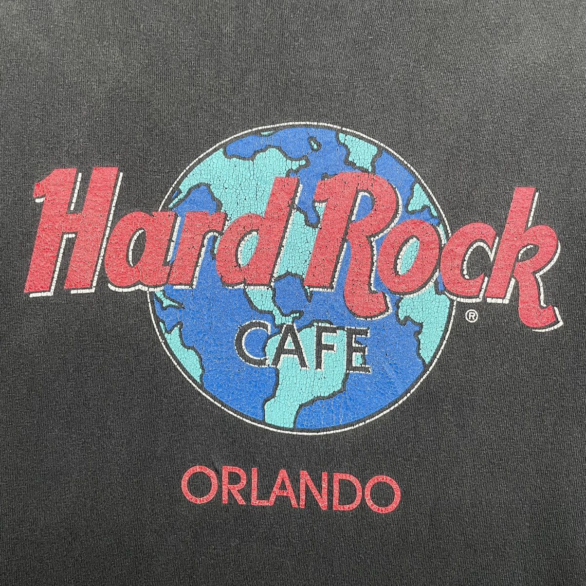 Hard Rock Cafe × Vintage 1990s HRC Orlando Faded Black Made in USA Single Stitch Tee Size US S / EU 44-46 / 1 - 2 Thumbnail