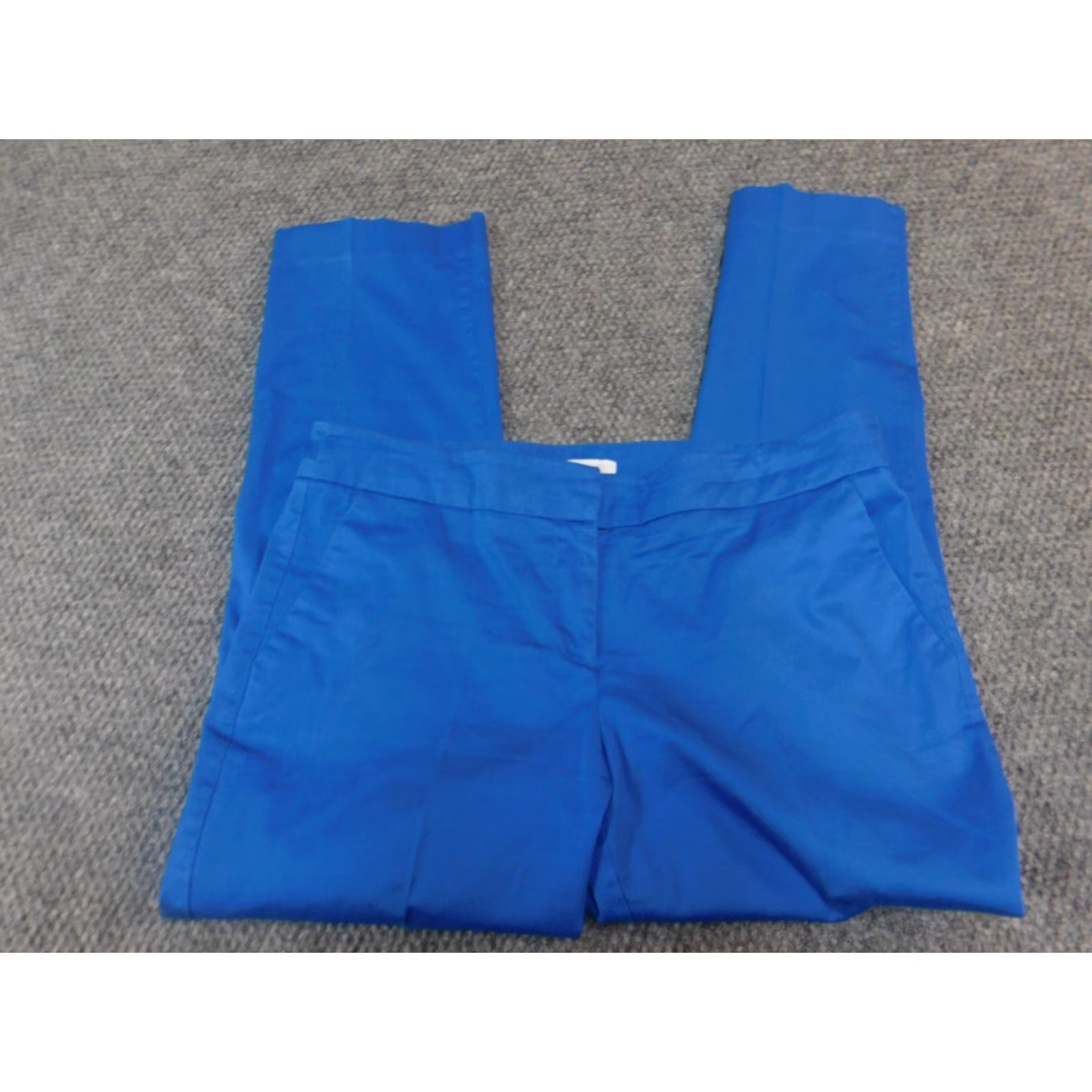 Vintage New York and Company Womens Pants 10 Blue Straight Chino Regular Inseam 26 in Stretch Comfort Casual 90s? American Environment? Size 32" / US 10 / IT 46 - 2 Thumbnail