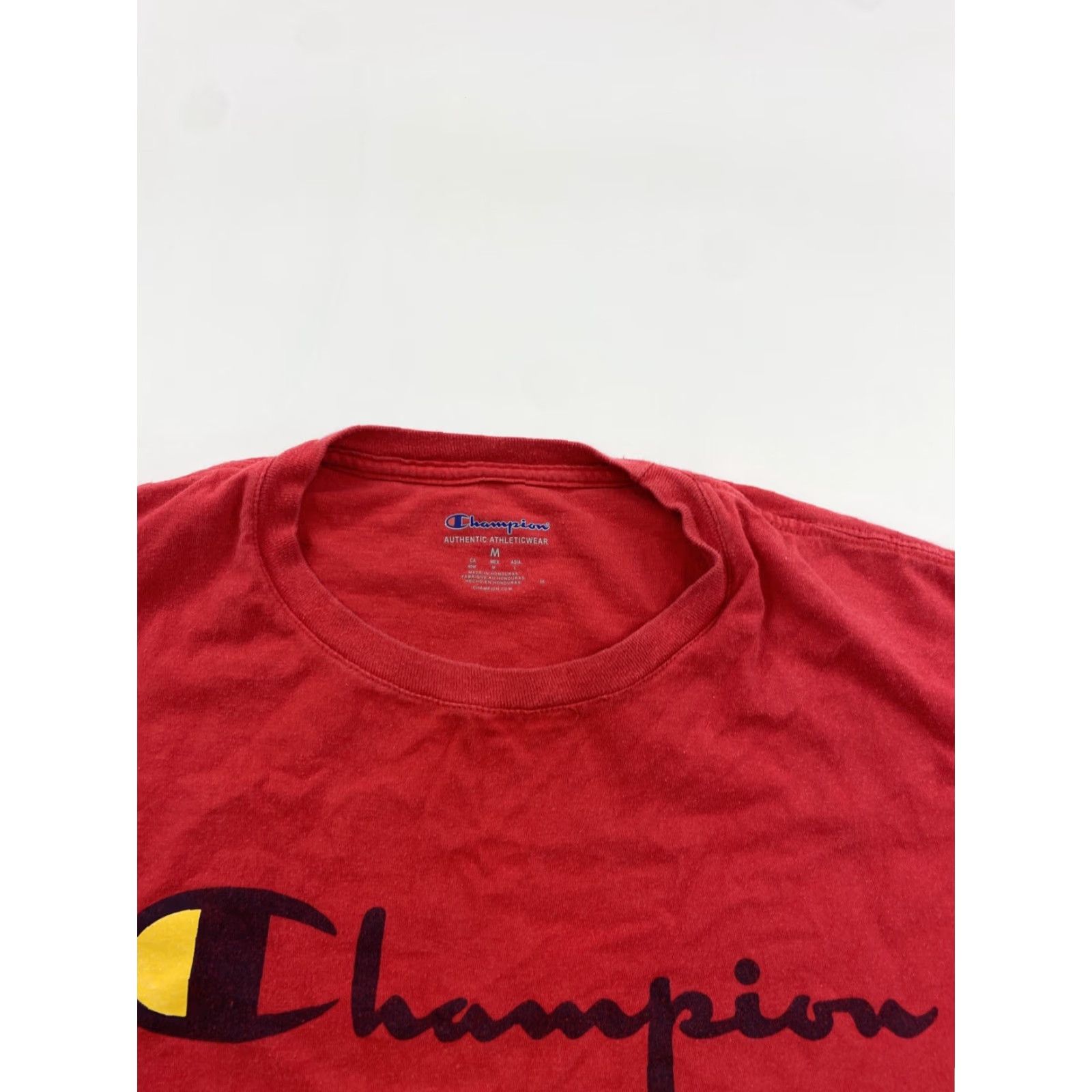 Champion Champion Life T-Shirt Men M Red Spell Out Logo Shirt Size US M / EU 48-50 / 2 - 2 Thumbnail