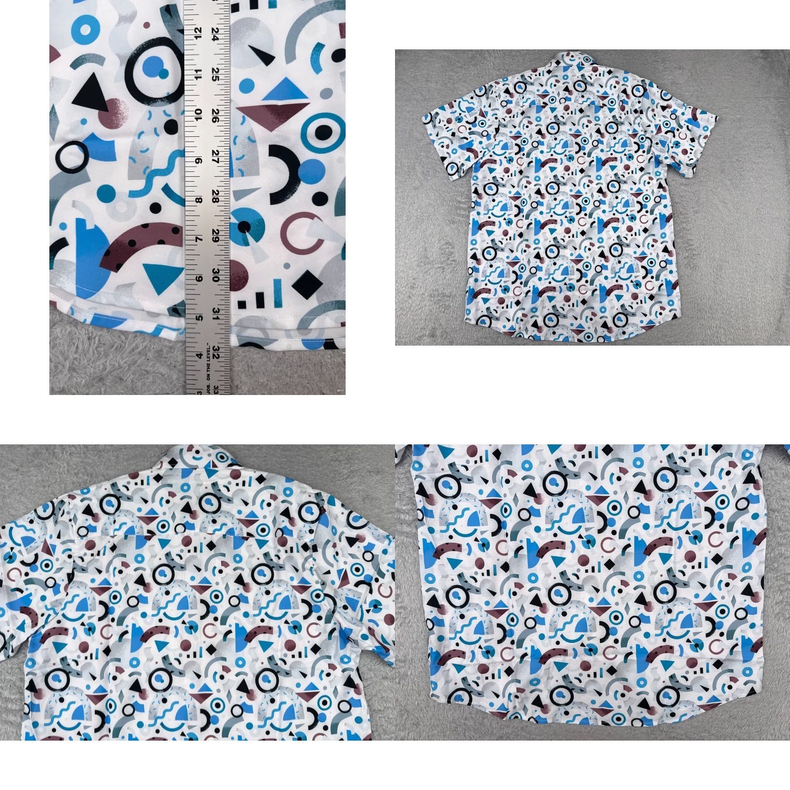 Vintage Dixxon Shirt Men Large White Blue Party Shirt The New Wave Retro 90s Look Poly Shirt Button-Up Floral Hawaiian Size US L / EU 52-54 / 3 - 9 Thumbnail
