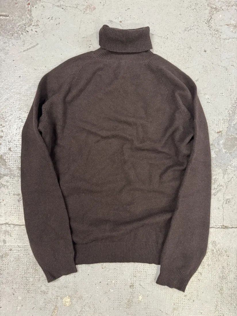 Designer × Vintage 2000s Dries Van Noten Brown Wool Turtleneck Size US M / EU 48-50 / 2 - 7 Thumbnail