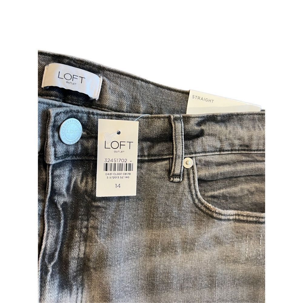 Loft LOFT MID RISE STRAIGHT JEANS SIZE 14 Size 36" / US 14 / IT 50 - 7 Thumbnail