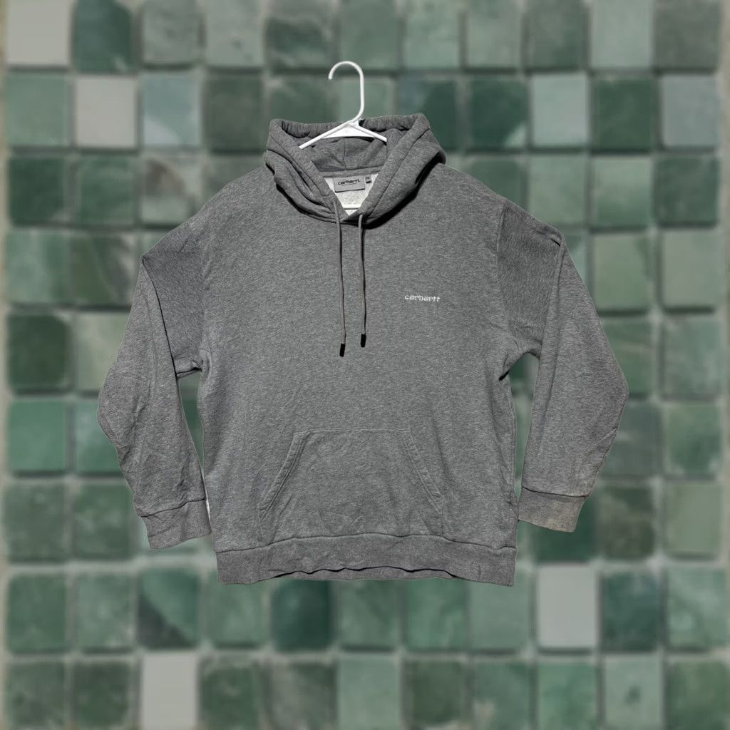 Carhartt Wip Carhartt WIP Hooded Sweatshirt 2XL Hoodie Sweatshirt Sweatshirt Gray Mens Pockets Embroidered Hooded Pullover Regular Relaxed Cotton Size US XXL / EU 58 / 5 - 1 Thumbnail