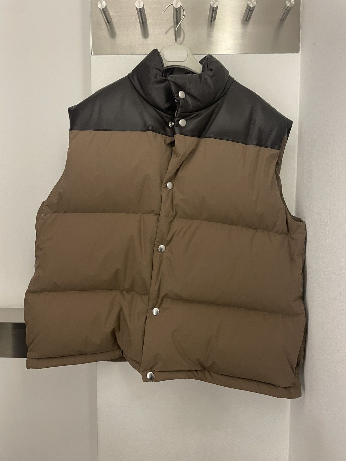 Bottega Veneta FROSTED POPLIN AND LEATHER GILET Size XL / US 12-14 / IT 48-50 - 1 Thumbnail