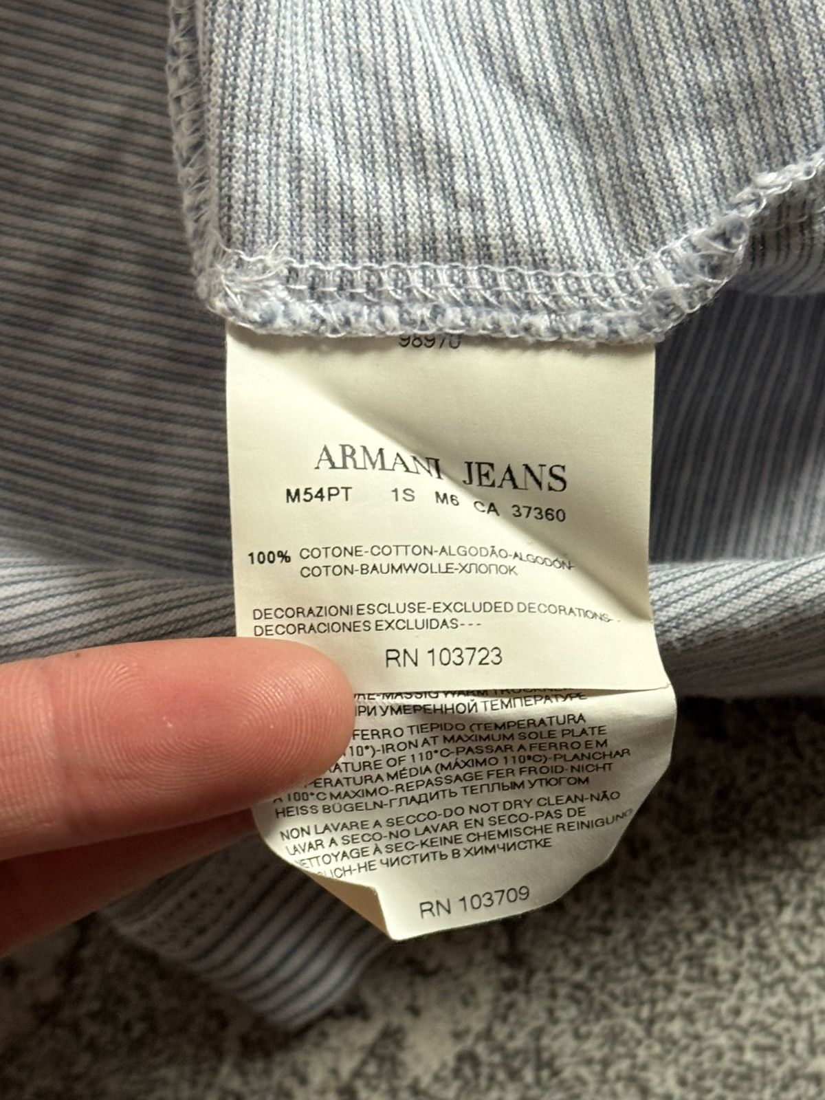 Armani Armani Jeans S/size vintage striped retro polo tee tshirt Size US S / EU 44-46 / 1 - 8 Thumbnail