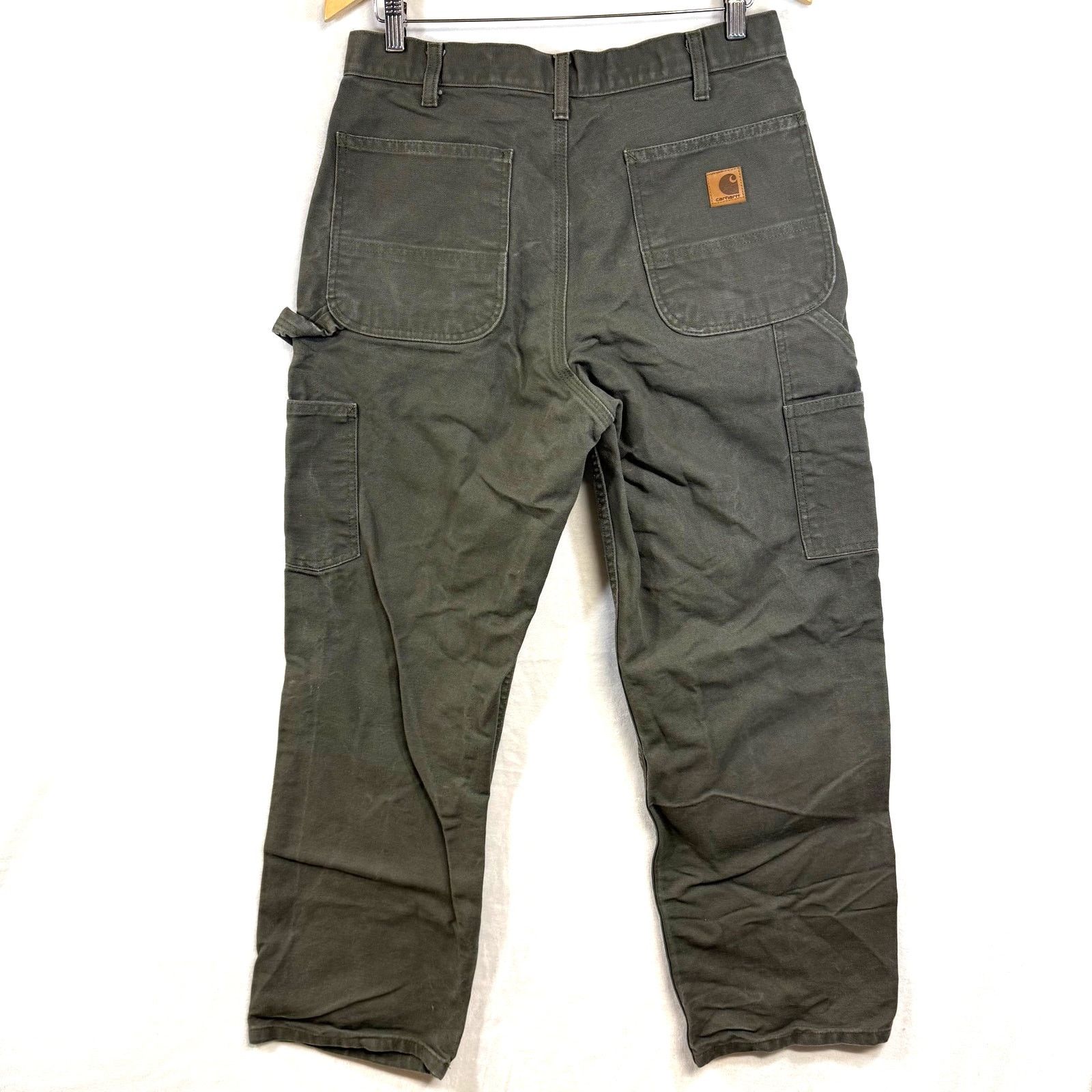 Carhartt Carhartt 32X30 Loose Fit Green Pants Streetwear Distressed Size US 32 / EU 48 - 3 Thumbnail