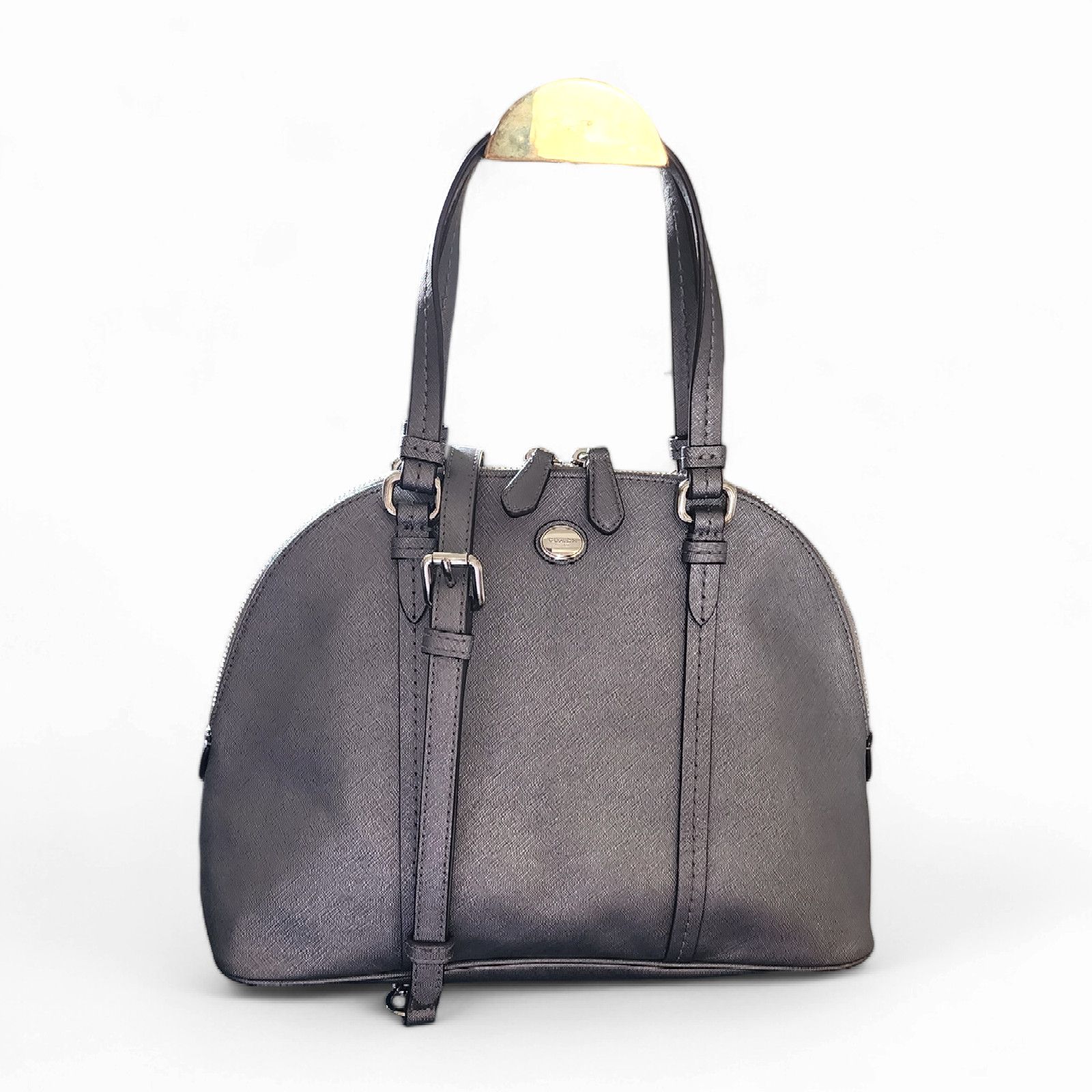 Coach Coach F25671 Women's Handbag gun metal metallic gray leather Size ONE SIZE - 1 Thumbnail