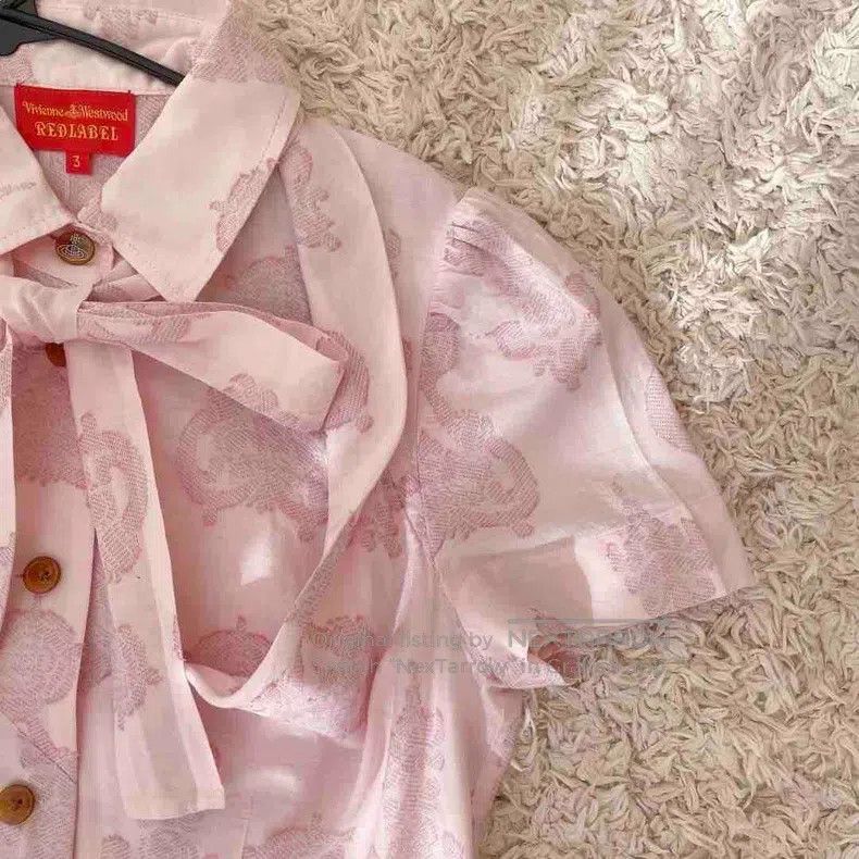 Vivienne Westwood Vivienne Westwood Pink Shirt with Ribbon Size L / US 10 / IT 46 - 4 Thumbnail