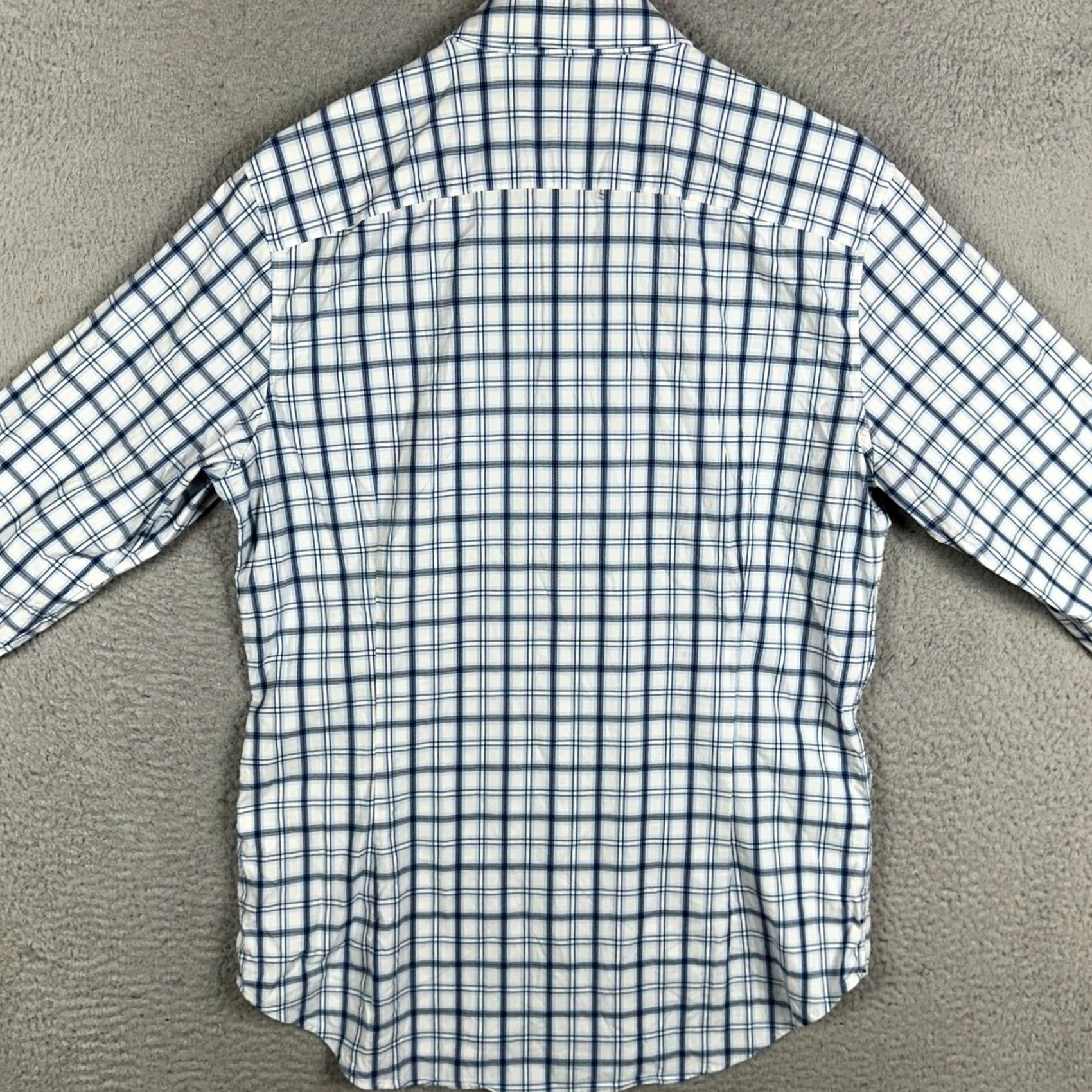 Bonobos Bonobos Shirt Mens Large Blue White Tailored Fit Button Up Plaid Casual Stretch Size US L / EU 52-54 / 3 - 3 Thumbnail