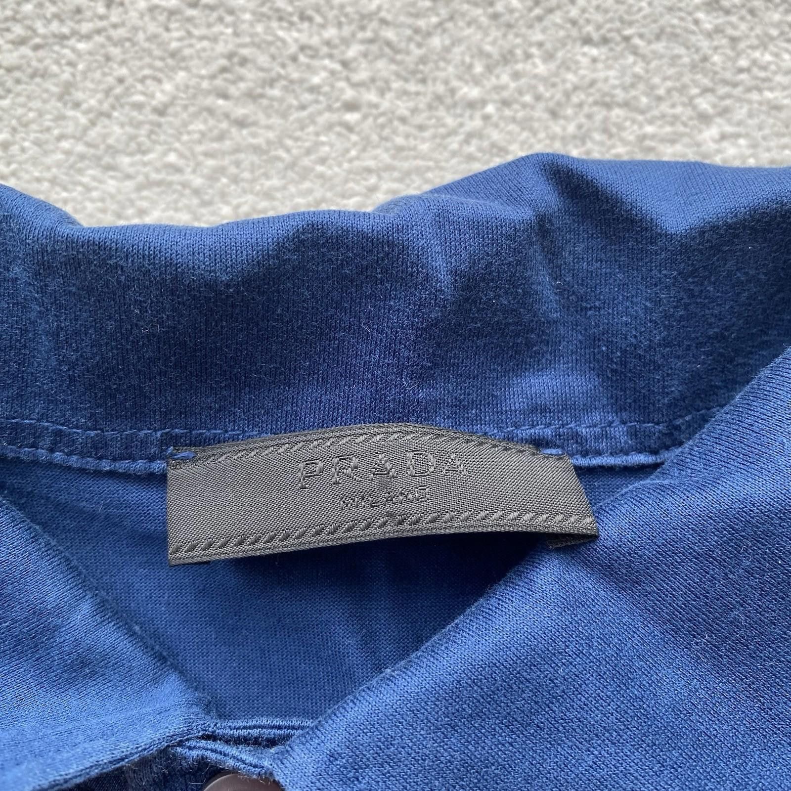 Prada Prada Polo Shirt Tonal Blue Size XL Size US M / EU 48-50 / 2 - 6 Thumbnail