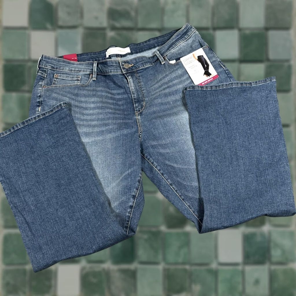 Vintage Signature Levi Strauss Jeans Womens 36 Mid Rise Bootcut Blue - Premium Denim Size 25" / US 0 / IT 36 - 1 Thumbnail