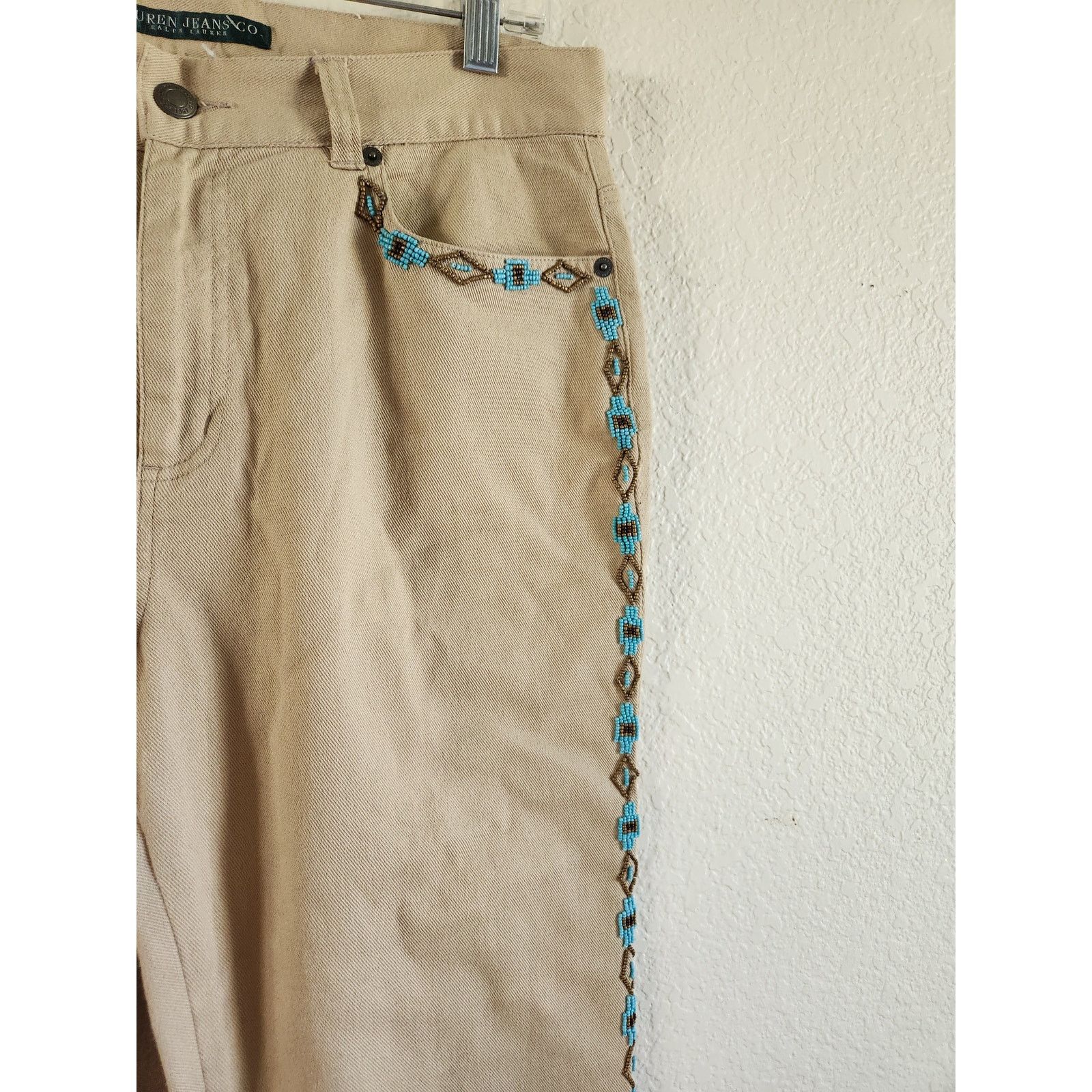 Lauren Ralph Lauren Lauren Jeans Co.Ralph Lauren Women's Beaded Bootcut Pants-10 Size 32" / US 10 / IT 46 - 3 Thumbnail
