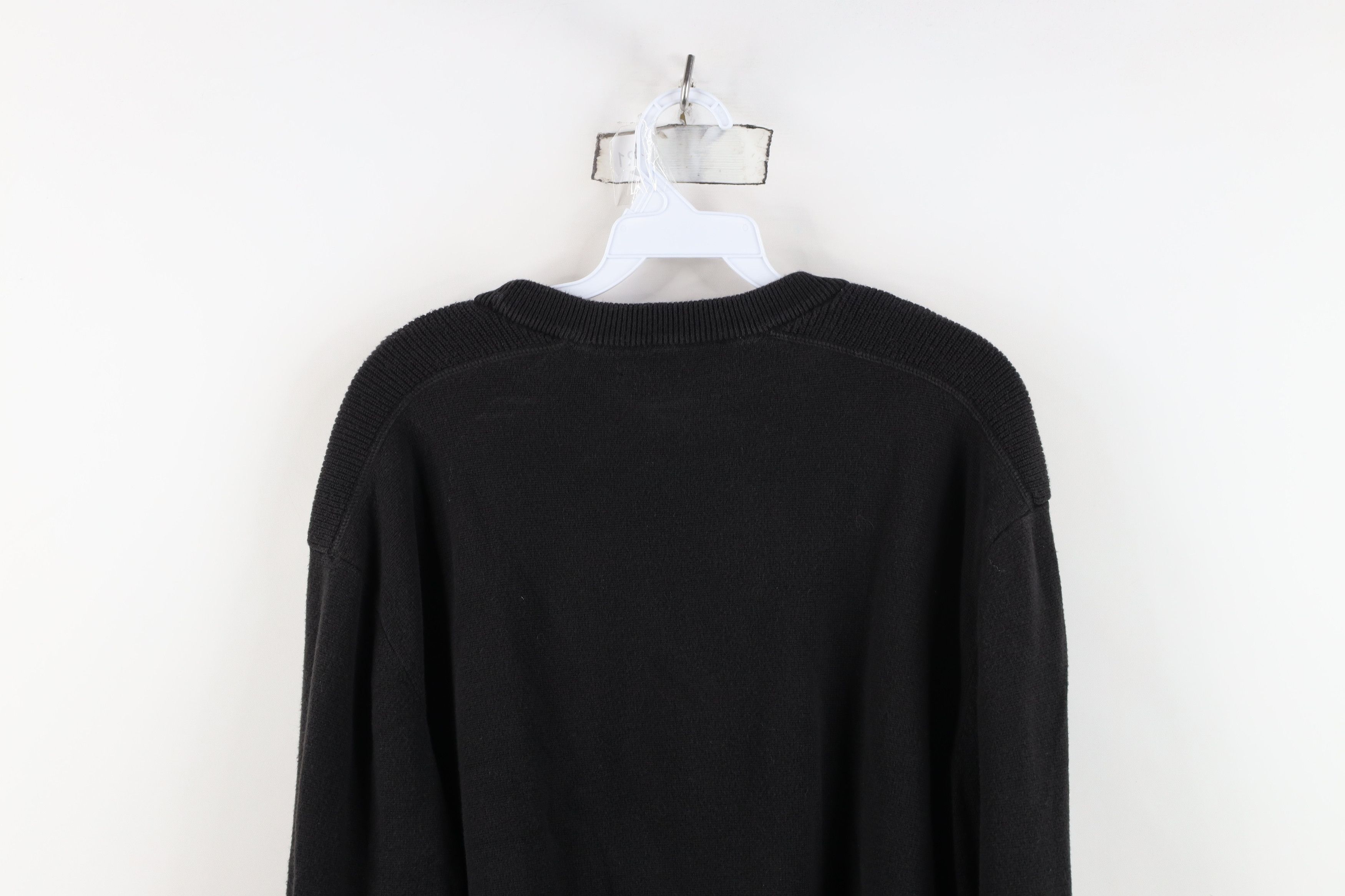 Vintage Vintage 90s Y2K Streetwear Fit Cotton Knit Sweater Black Size US XL / EU 56 / 4 - 9 Thumbnail
