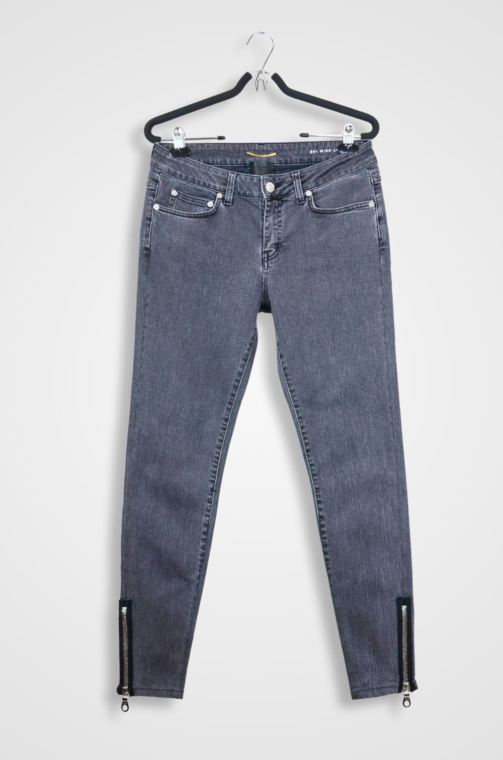 Saint Laurent Paris Saint Laurent D01 Skinny Jeans Grey Zip Hem Slim Fit - 30 Size US 30 / EU 46 - 1 Thumbnail