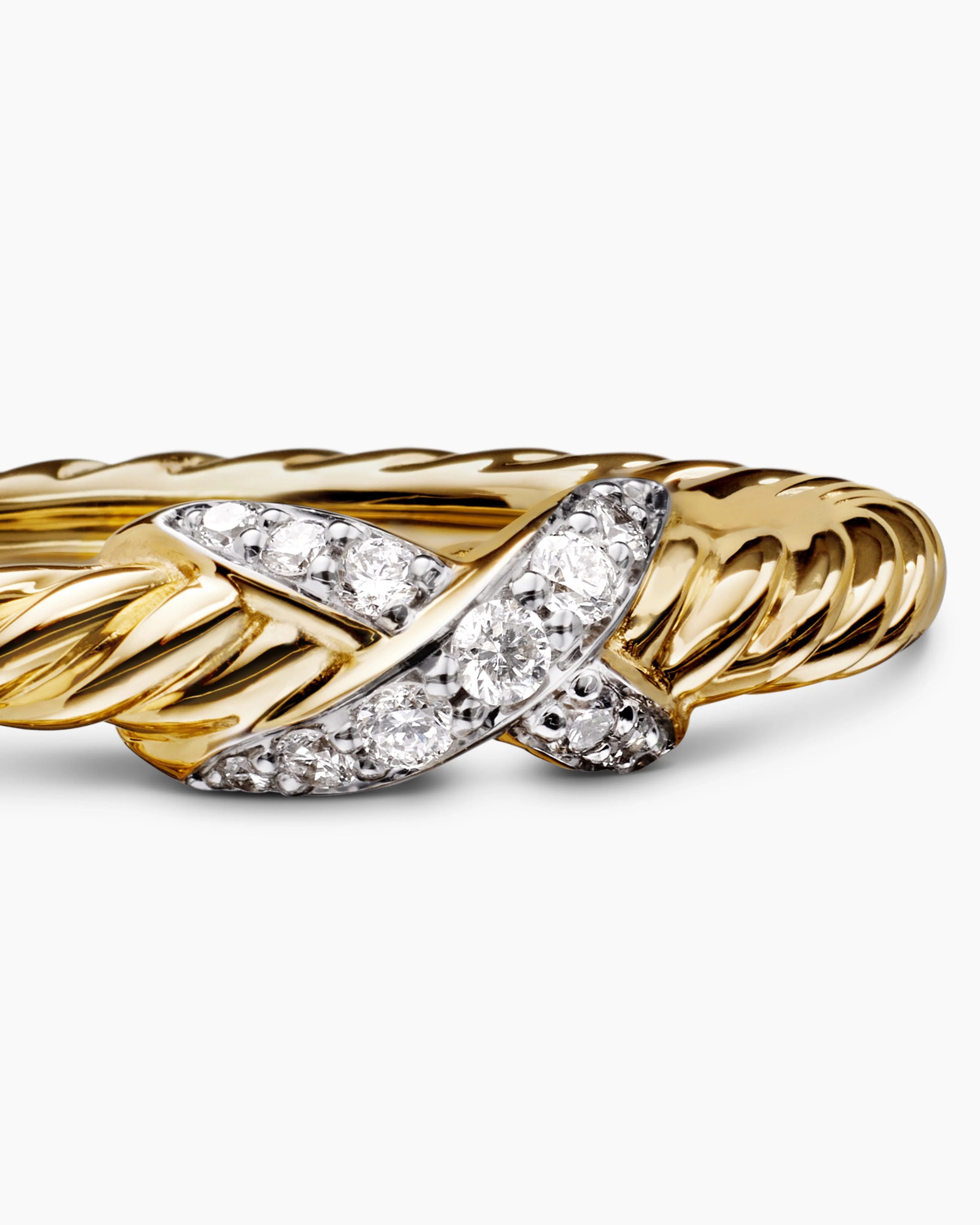 David Yurman oc11z0625 Size: 7 / Petite X Ring in Gold Size ONE SIZE - 4 Thumbnail