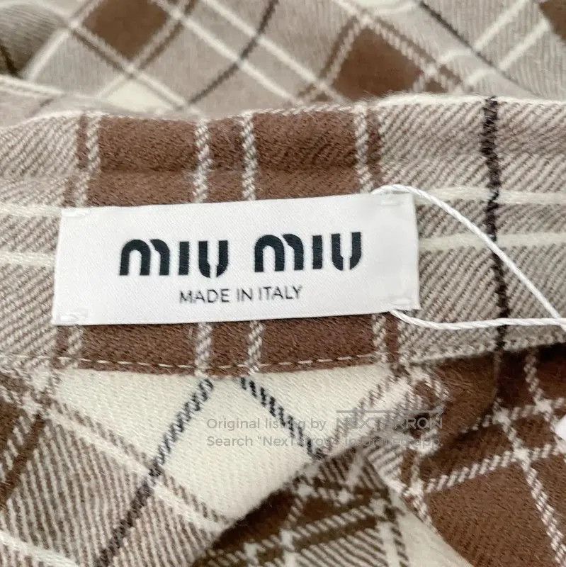 Miu Miu Miu Miu Brown Check Wool Jacket for Women . Size S / US 4 / IT 40 - 6 Thumbnail