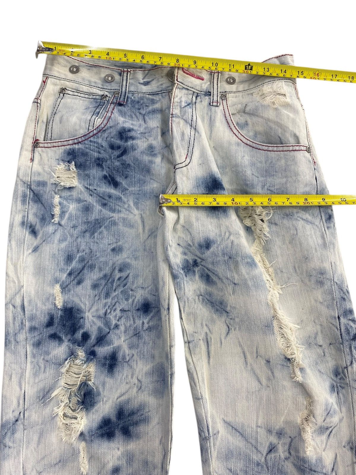Japanese Brand Japanese Brand Tie Dye Wash Style Baggy Jeans Size US 30 / EU 46 - 5 Thumbnail