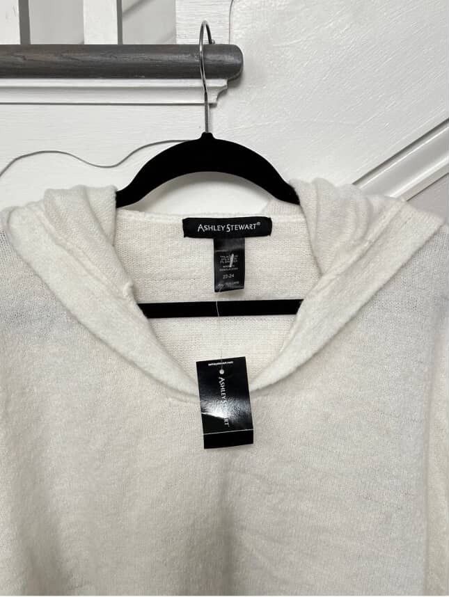 Other Ashley Stewart Ivory/combo Hooded Women’s Sweater NWT Size XXL / US 16-18 / IT 52-54 - 5 Thumbnail