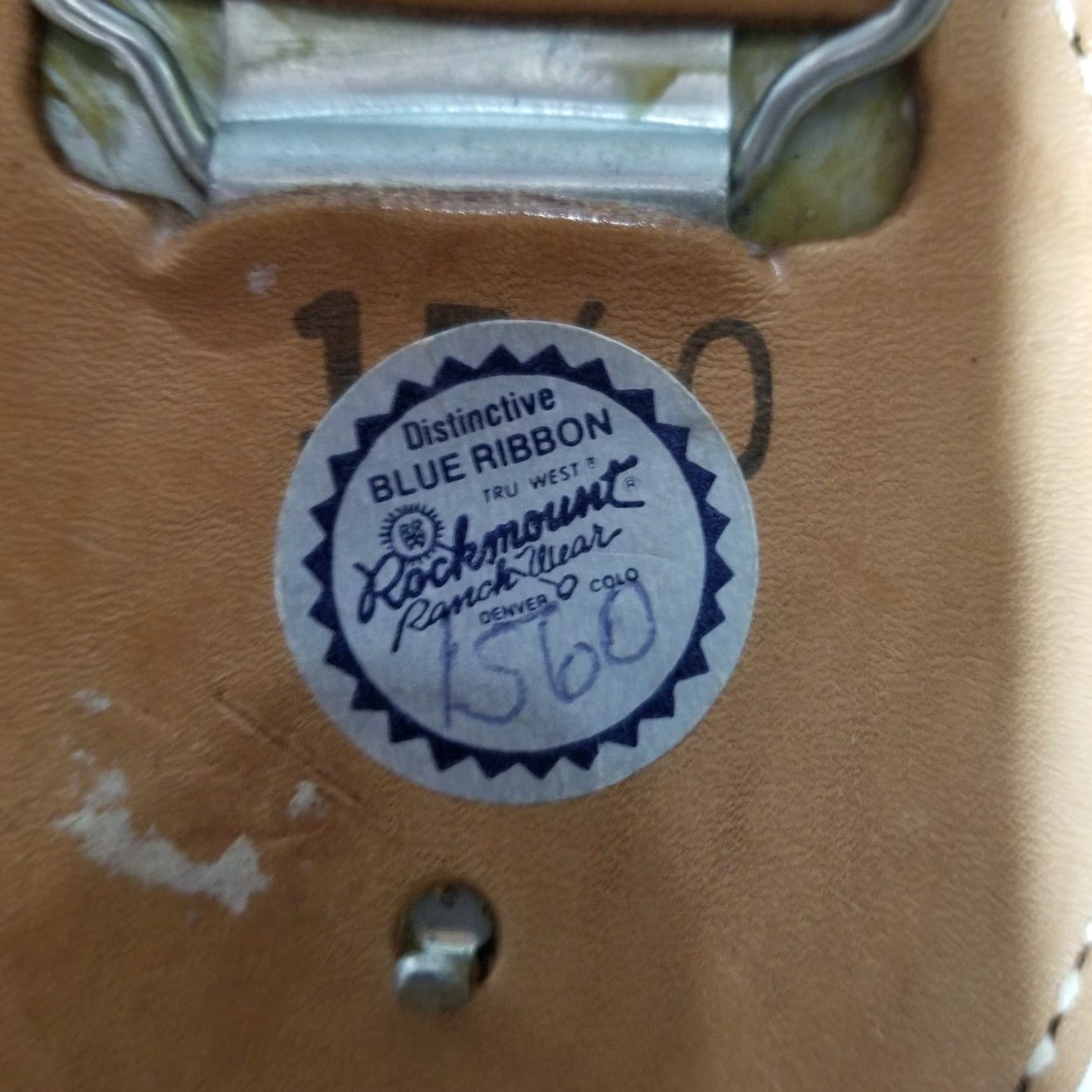 Rockmount Ranch Wear VINTAGE Rockmount Ranch Wear Champion Square Dance Belt Buckle Leather Embossed Men Western Buckle White 1980s Size ONE SIZE - 4 Thumbnail