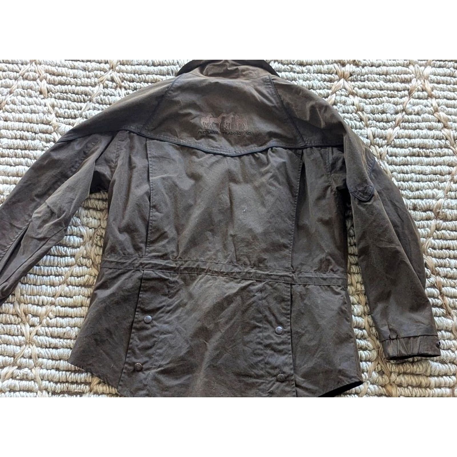 Vintage VINTAGE Outback Waxed Jacket Coat Mens S Brown Waxed Cotton Shell Coat Mad Max Theme Brown 38-40 Chest Size US S / EU 44-46 / 1 - 2 Thumbnail