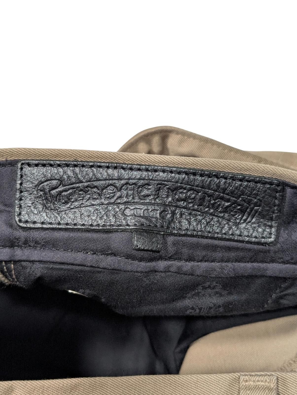 Chrome Hearts Khaki Leather Cross Patch Chino Pants Size US 34 / EU 50 - 8 Thumbnail