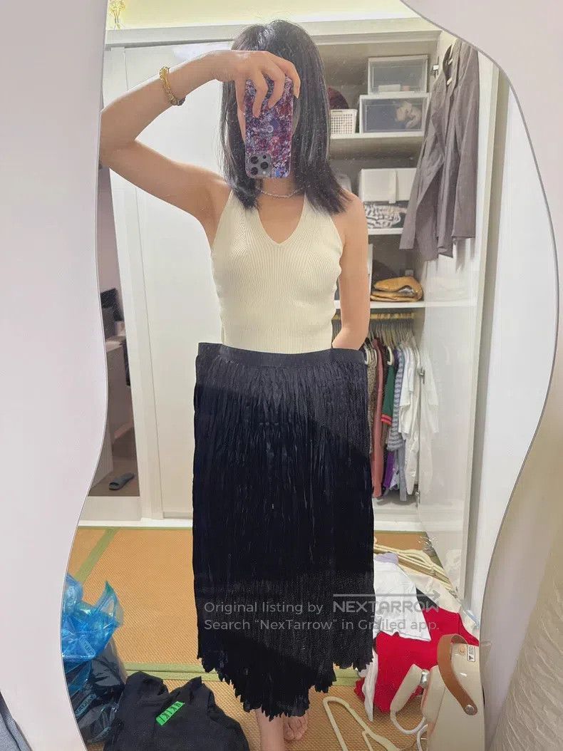 Junya Watanabe Junya Watanabe size XS Deep Purple Pleated Skirt Size 23" - 4 Thumbnail